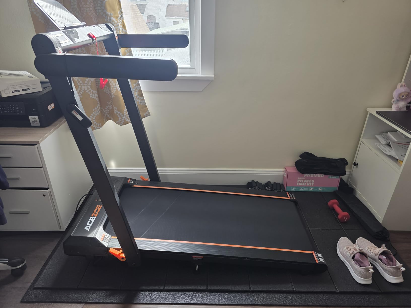 Acezoe Foldable Treadmill with 0-15% Incline and Handle Bar, 2.5HP Treadmills for Home, Under Desk Treadmill with 300LBS Capacity, Walking Pad with Speaker, APP/Remote Control customer photo 1