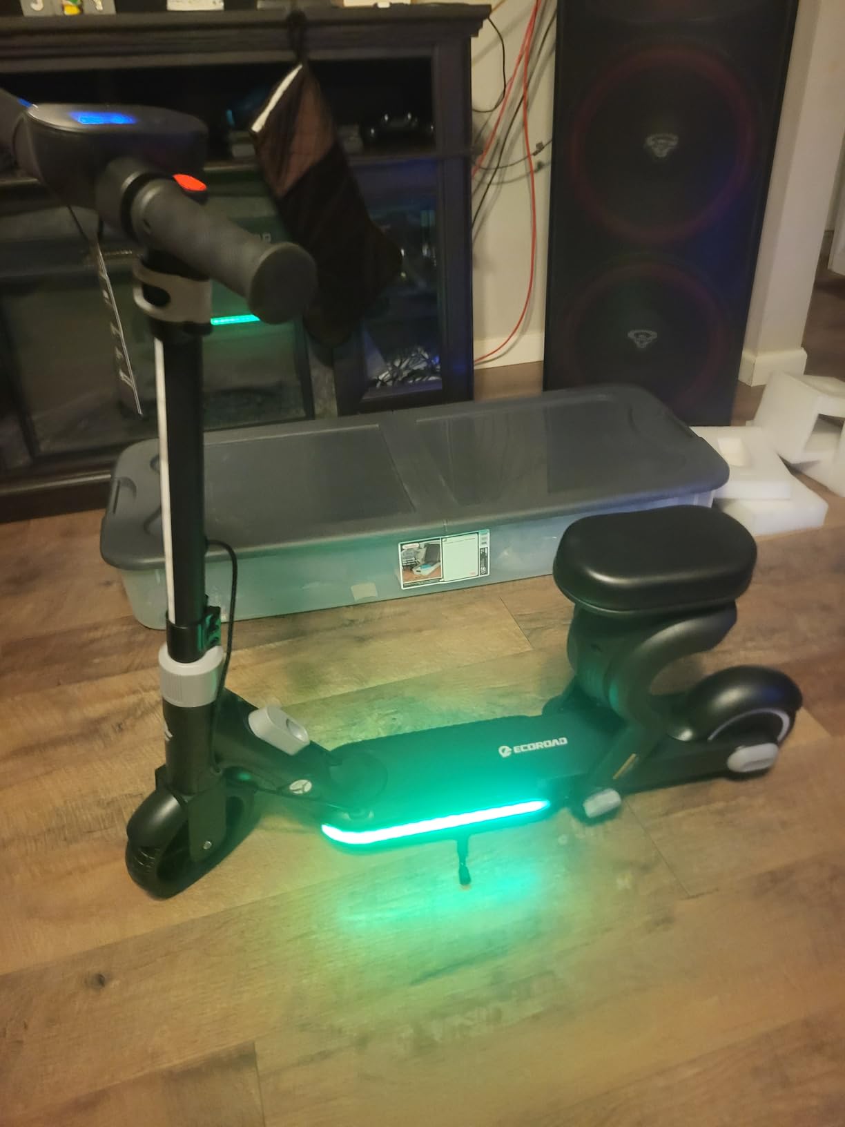ECOROAD 2-in-1 Kids Electric Scooter EK8, 200W Motor & 9 Miles Range, Up to 10 MPH, Dual Brake System, Bluetooth Music & Foldable & Adjustable Height, for Kids Ages 6-12 customer photo 2