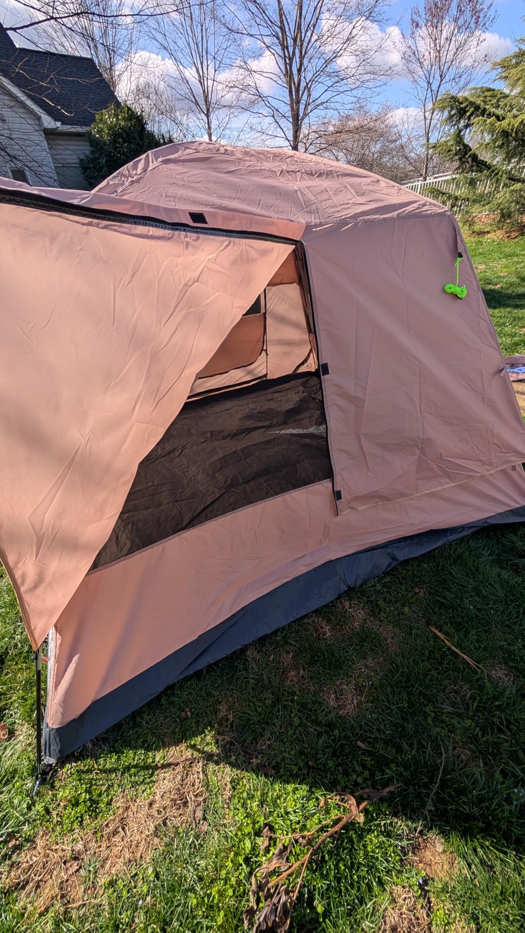 Happy Travel Camping Tent, 4 Person Dome Tents for Camping with Rainfly, Waterproof Clip Easy Setup Portable Family Tent with Mesh Windows, 20% More Headroom Backpacking Tents for Camping & Hiking customer photo 1