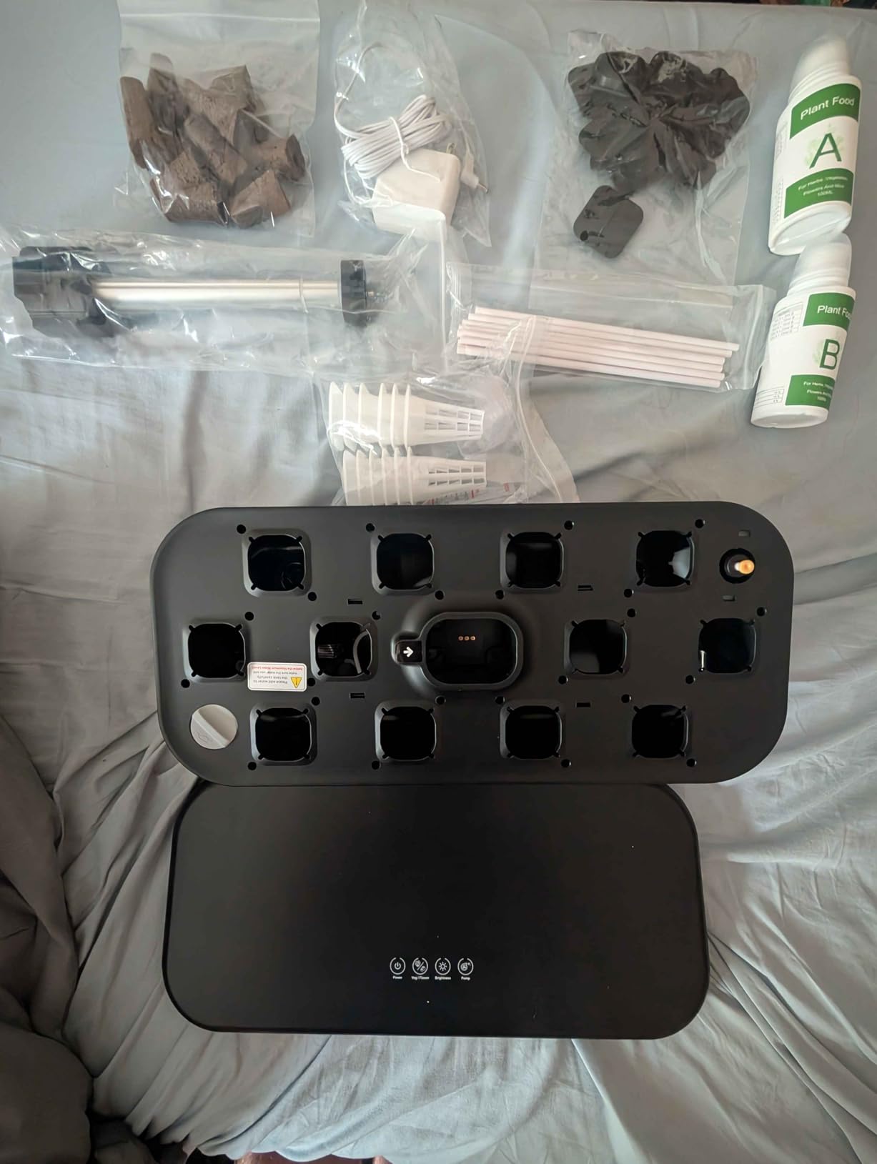 owltron Hydroponics Growing System Kit, 12 Pods Indoor Herb Garden with 24W LED Grow Light Full Spectrum, Planting Height Up to 20