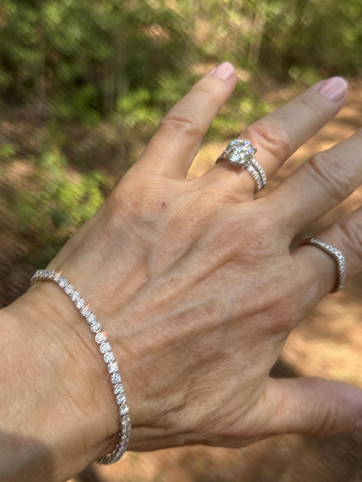 Lab Grown Diamond Tennis Bracelet in Sterling Silver, Round Cut, 2 to 5 Carat Bracelets, G Color, SI Clarity, Prong Set, Fine Jewelry for Women customer photo 1