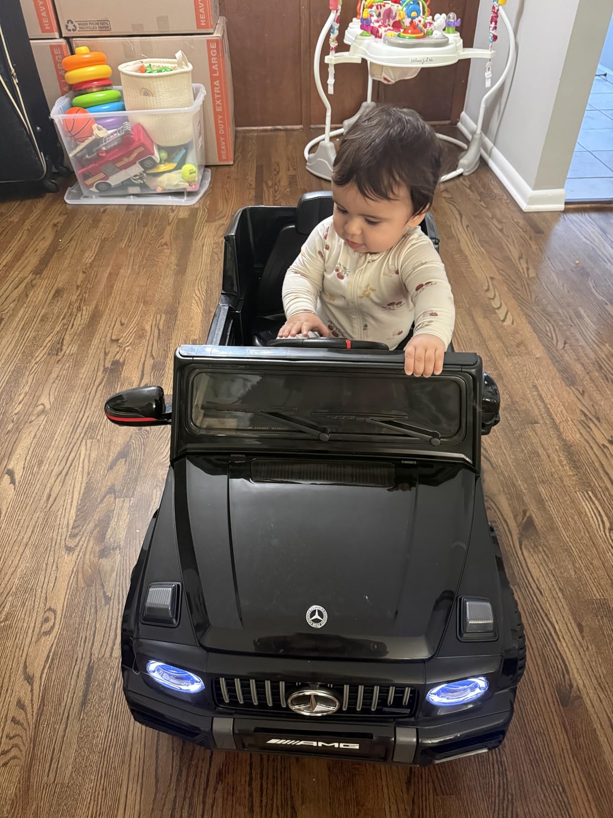 Mercedes-Benz Licensed G63 12V Kids Ride On Car, Ride on Toys with Parental Remote Control, Durable Material Body, Upgraded Motors, LED Lights & Music, Safe Electric Car for Toddlers, Black customer photo 1