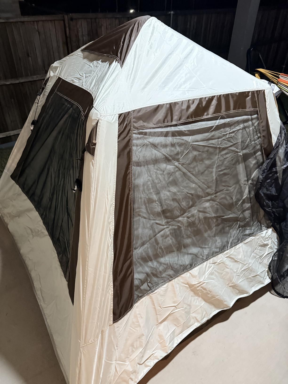 Inflatable Tents for Camping, Easy Setup Inflatable Tent with Canopy, Large Glamping Tent with Pump,Waterproof Oxford 4 Season Air Tent with Skylight Mesh Windows for 2/4/6/8/12 Person customer photo 2
