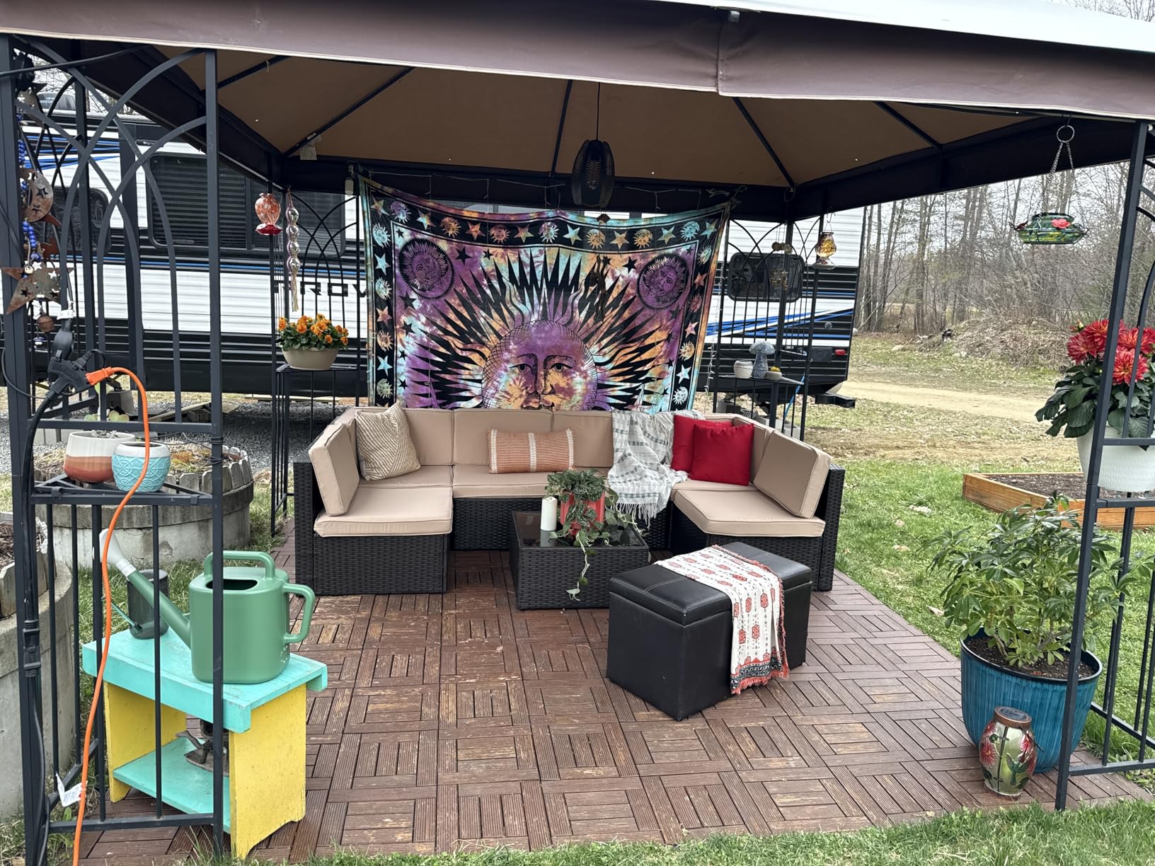 Vongrasig 7 Pieces Patio Furniture Sets, Outdoor Patio Conversation Set PE Rattan Wicker Sectional Sofa Couch with Glass Coffee Table for Garden, Poolside, Backyard, Beige customer photo 1