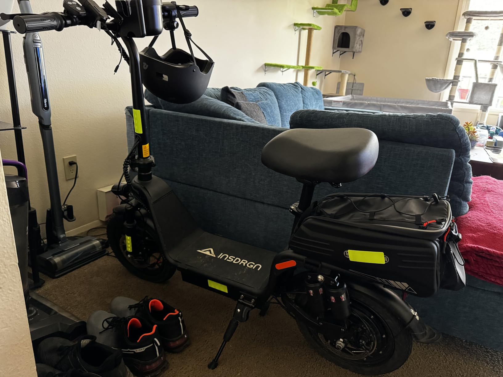 INSDRGN Electric Scooter with Seat for Adults, Peak 1300W Motor, 28-35 Miles Range eScooter, 48V 13Ah Li Battery, 20MPH Foldable Commuter E-Scooter with Basket, Max 330LBS, UL2272 Certified, C14 PRO customer photo 2