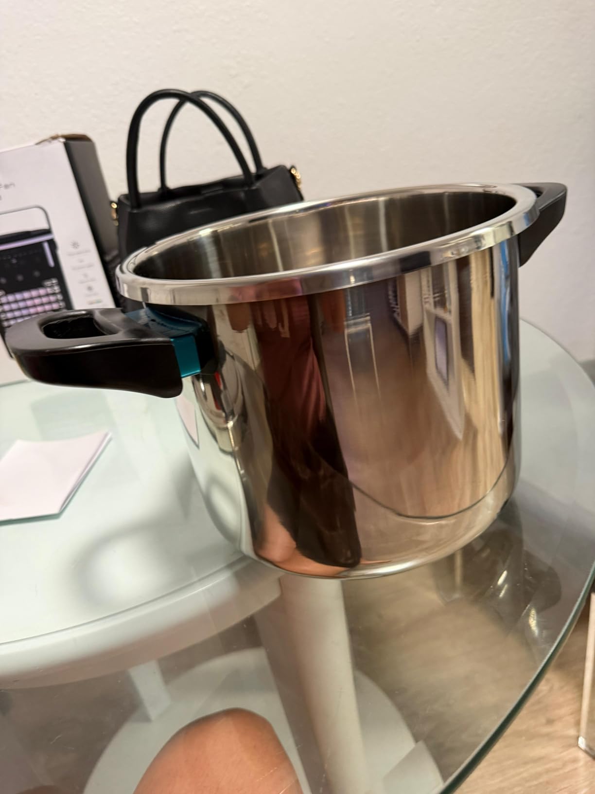 18/8 Stainless Steel Pressure Cooker 32 QT - Explosion-Proof, One-Hand Locking, Induction Compatible, Steamer Rack Included customer photo 2