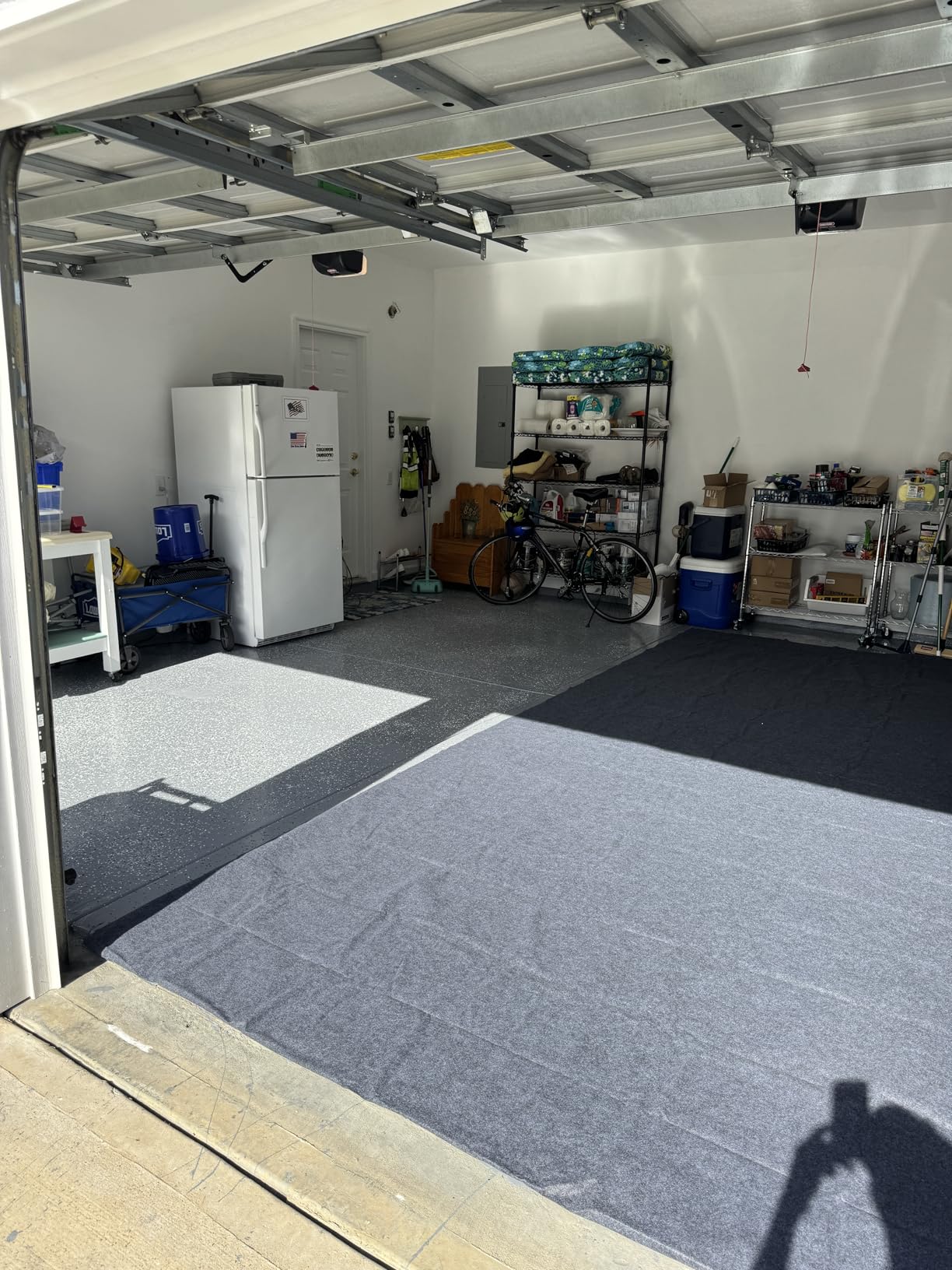 17' x 7.45' Garage Floor Mat for Under Car, Heavy-Duty Oil Spill Mat, Waterproof & Absorbent Garage Flooring, Non-Slip Protective Pad for Garage & Shop, Reusable & Washable with Adhesive Tape customer photo 1