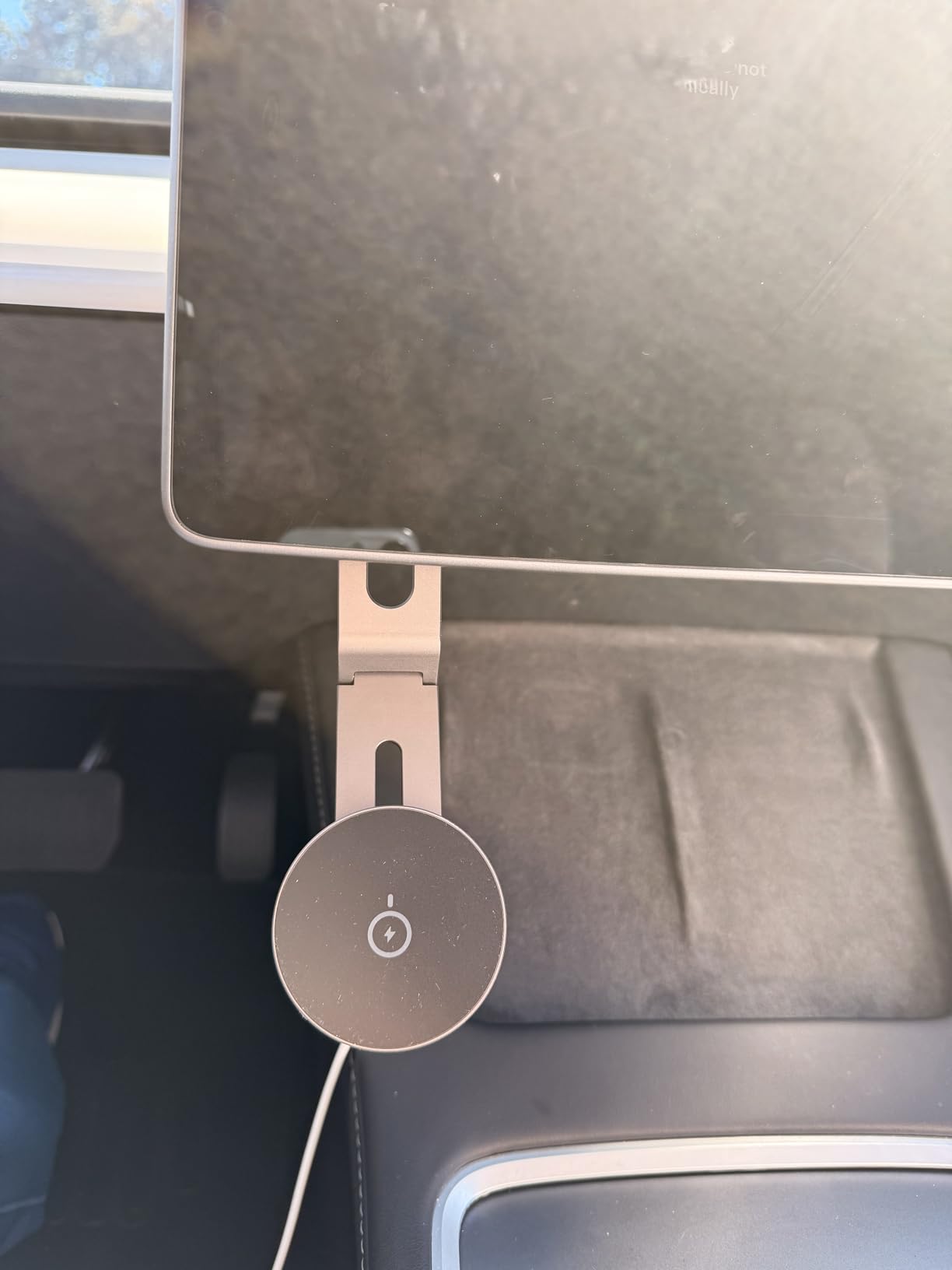 Tesla Phone Mount Charger: 15W Wireless Car Phone Holder for Tesla Model 3/Y Accessories 【 Strongest N52 Magnet + 360° Adjustable + Foldable Design】 Car Mount for Magsafe iPhone & Android customer photo 2