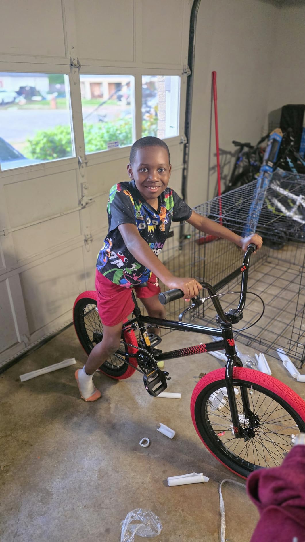 KORIMEFA BMX Bike for Kids 18 20 inch, 6-12 Years Boys Racing Freestyle Trick Bicycle, Hi-Ten Steel Frame, Beginner-Level to Advanced Riders customer photo 2
