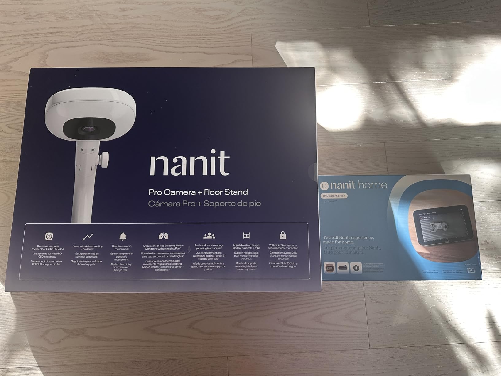 Nanit Smart Baby Monitor System with Floor Stand - Crystal-Clear Video, Real-Time Notifications, Sleep Insights - 8-inch Display/App Integration - Baby Must Haves for Parents customer photo 1