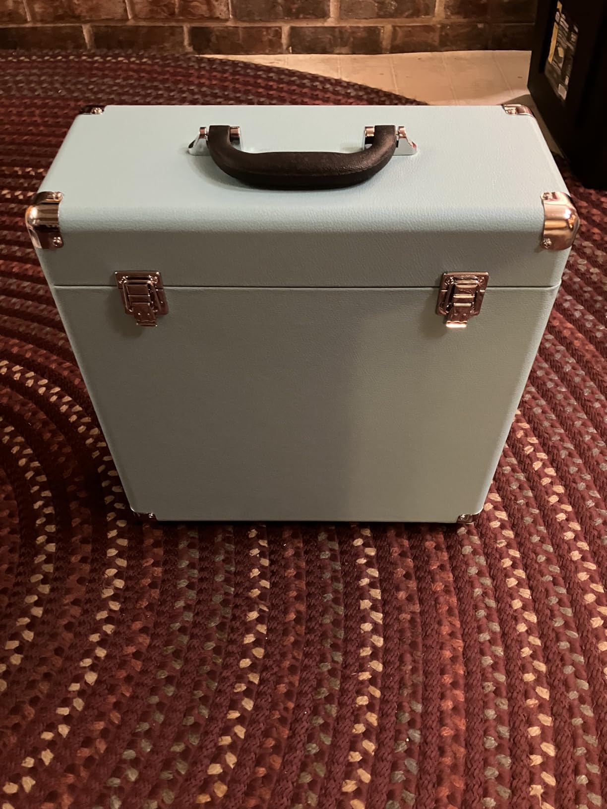 Victrola Collector II (2026 Model) - Vinyl Record Storage Case - Hold 30+ Vinyl Turntable Records, Heavy-Duty Hardware, Soft Interior Lining, Portable Box with Carry Handle (Black) customer photo 1