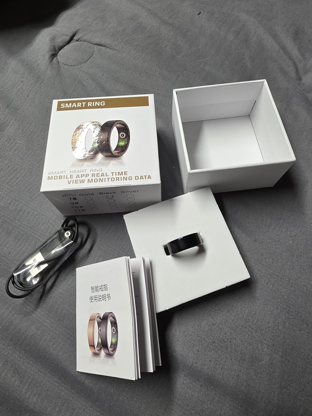 BIEMHA IP68 Waterproof Smart Ring - Fitness & Health Tracker with Sleep/Exercise Monitoring, Unisex for Women Men, iOS & Android Compatible, Long Lasting Battery Life, No Subscription customer photo 2