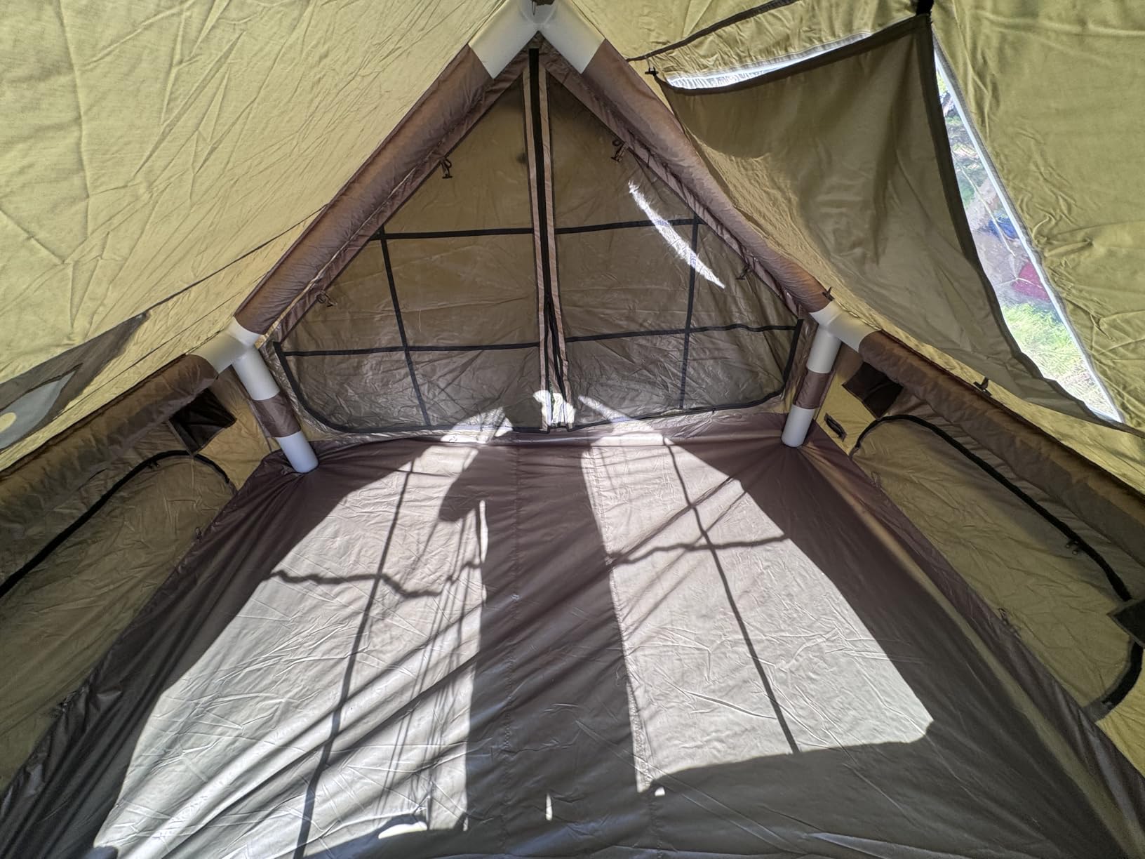 VINGLI Inflatable Camping Tent, All-Weather Inflatable Hot Tents with Stove Jack, Blow Up Tent for Camping with Mesh Doors & Windows, Inflatable Air Tents for Camping Adult customer photo 1