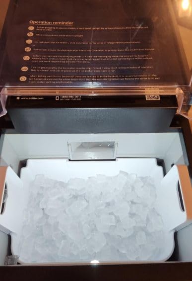 Aeitto Nugget Ice Maker Countertop, Pellet Ice Machine Soft Chewable Ice 40lbs/Day, One-Click Operation, Auto Self-Cleaning Crushed Ice Makers Stainless with Scoop for Home/Kitchen/Office (Black) customer photo 1
