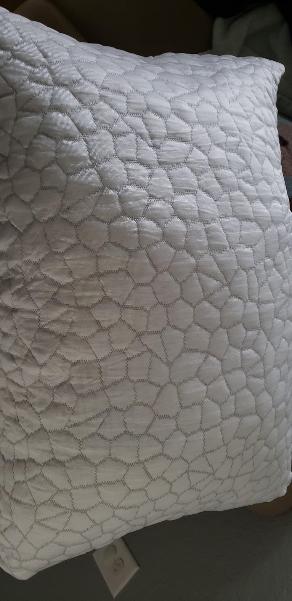 White Goose Down Pillow - Luxury Hotel Bed Pillow with 100% Natural 1000+ Fill Power Goose Feather Down Pillow for Sleeping, 700TC Cotton Shell, Standard Size- Medium, 1 Pack customer photo 2