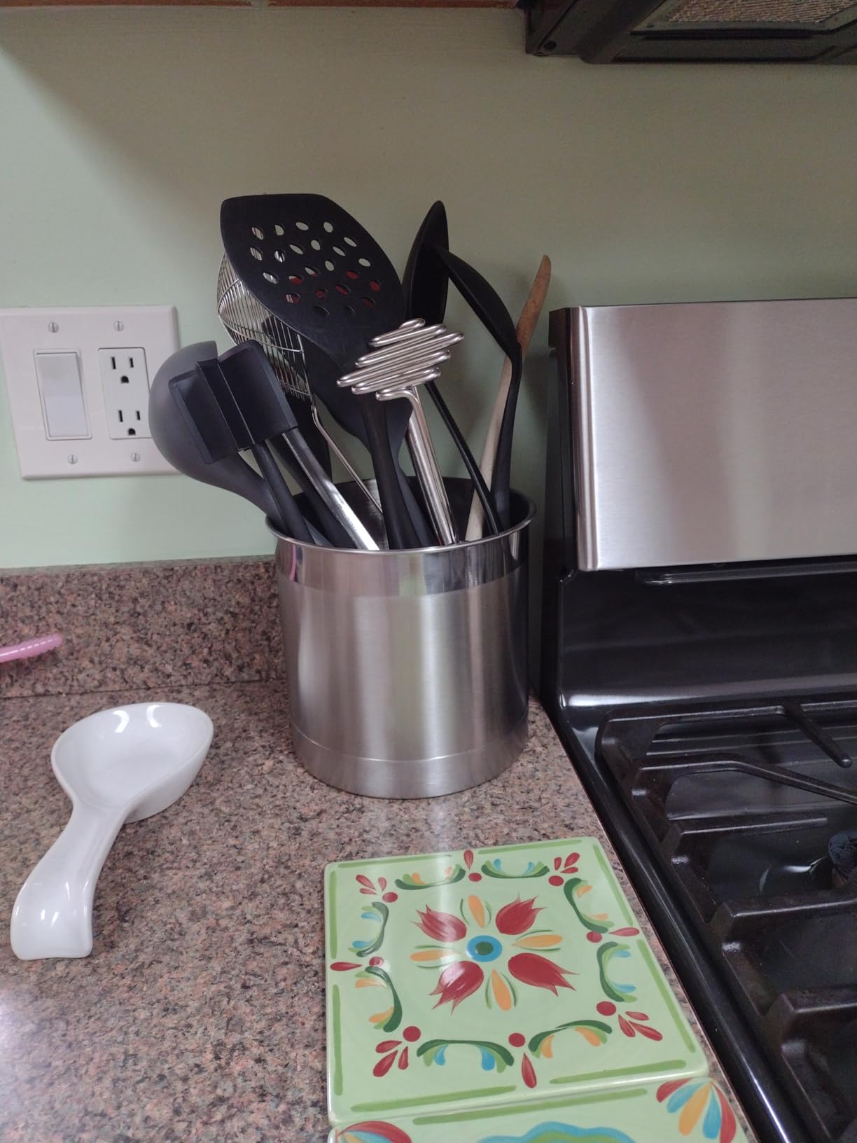 Oggi Stainless Steel Utensil Holder - 5