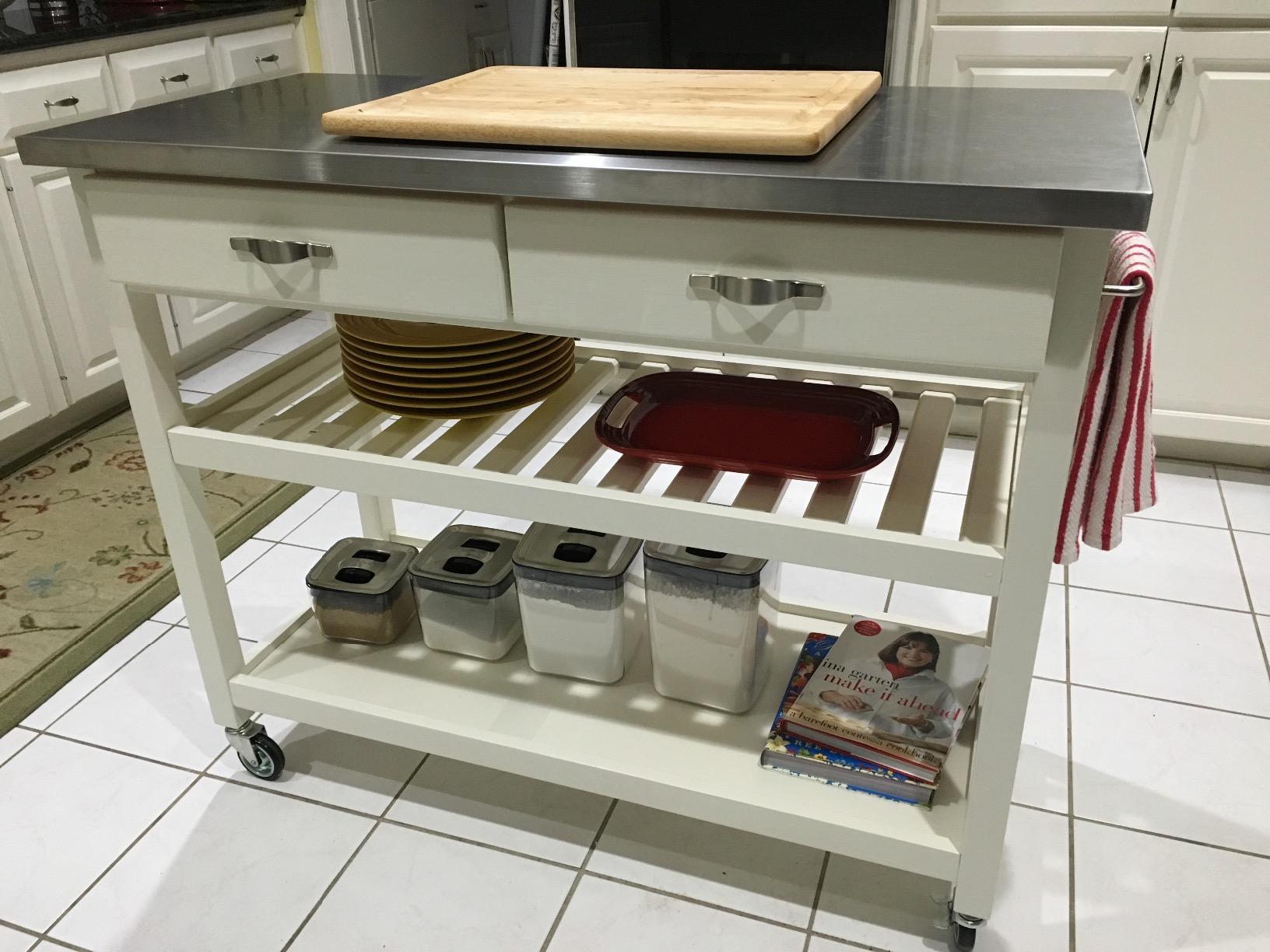 homestyles General Line Brown Kitchen Cart customer photo 2