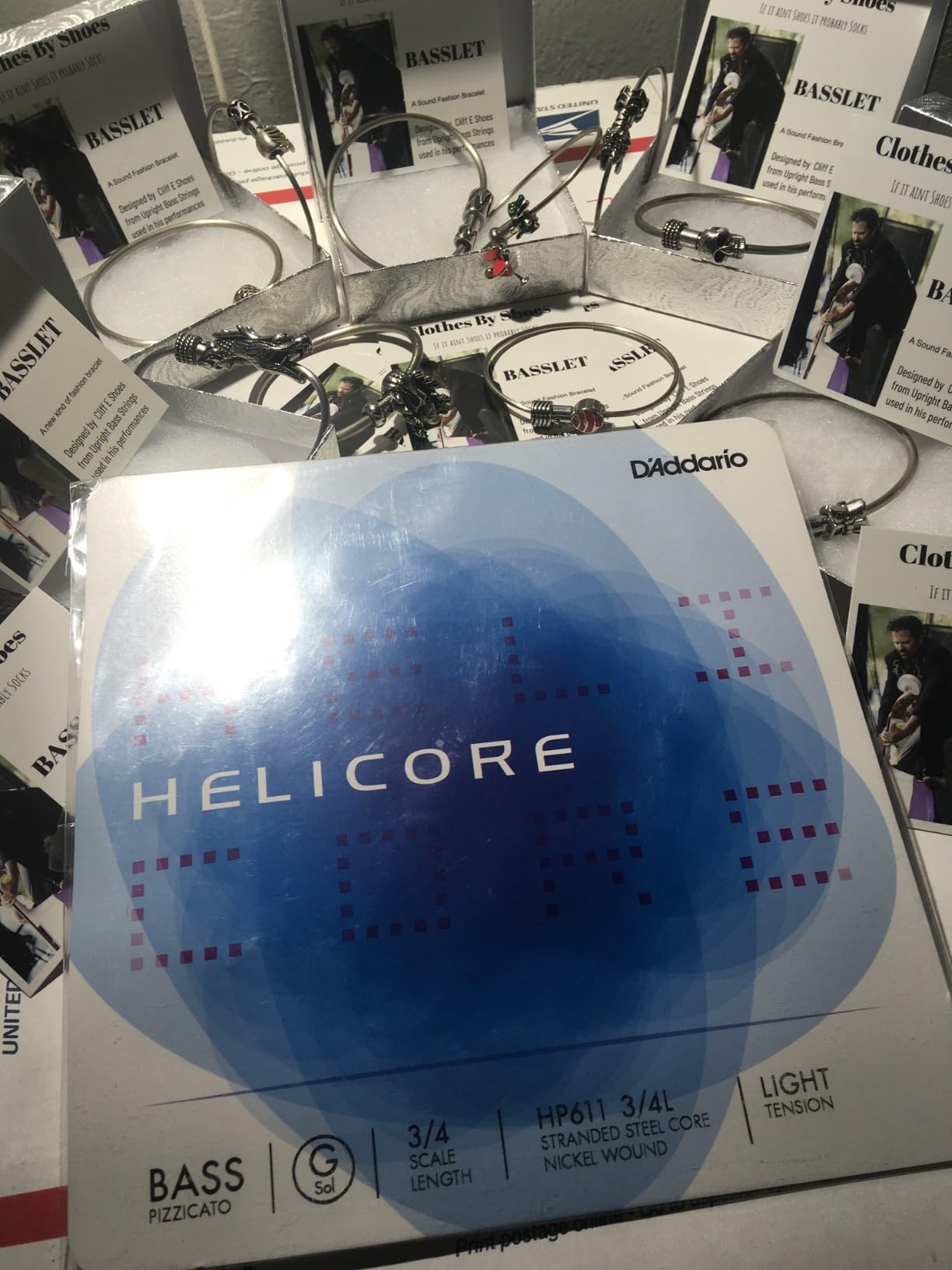 D'Addario Helicore Pizzicato Bass String Set, 3/4 Scale, Light Tension customer photo 1