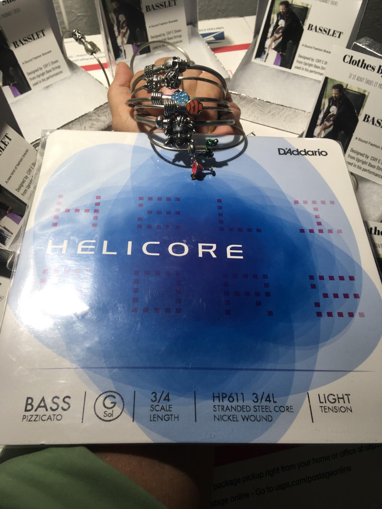D'Addario Helicore Pizzicato Bass String Set, 3/4 Scale, Light Tension customer photo 2