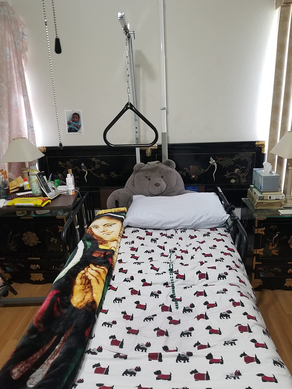 Lumex 2800GA Versa-Helper Trapeze Bar for Bed Mobility, Gray, Medical Assist Handle, Optional 2840GA Floor Stand (Sold Separately) customer photo 1