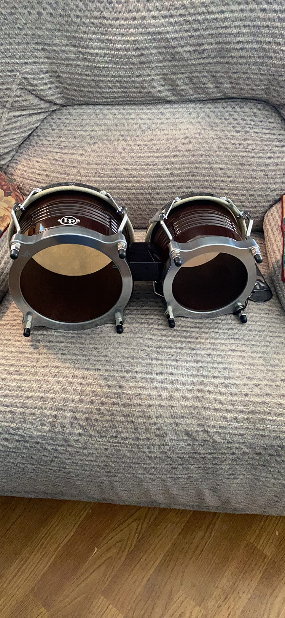 Latin Percussion M201 LP Matador Wood Bongos - Dark Brown/Chrome 8.625-inch customer photo 2