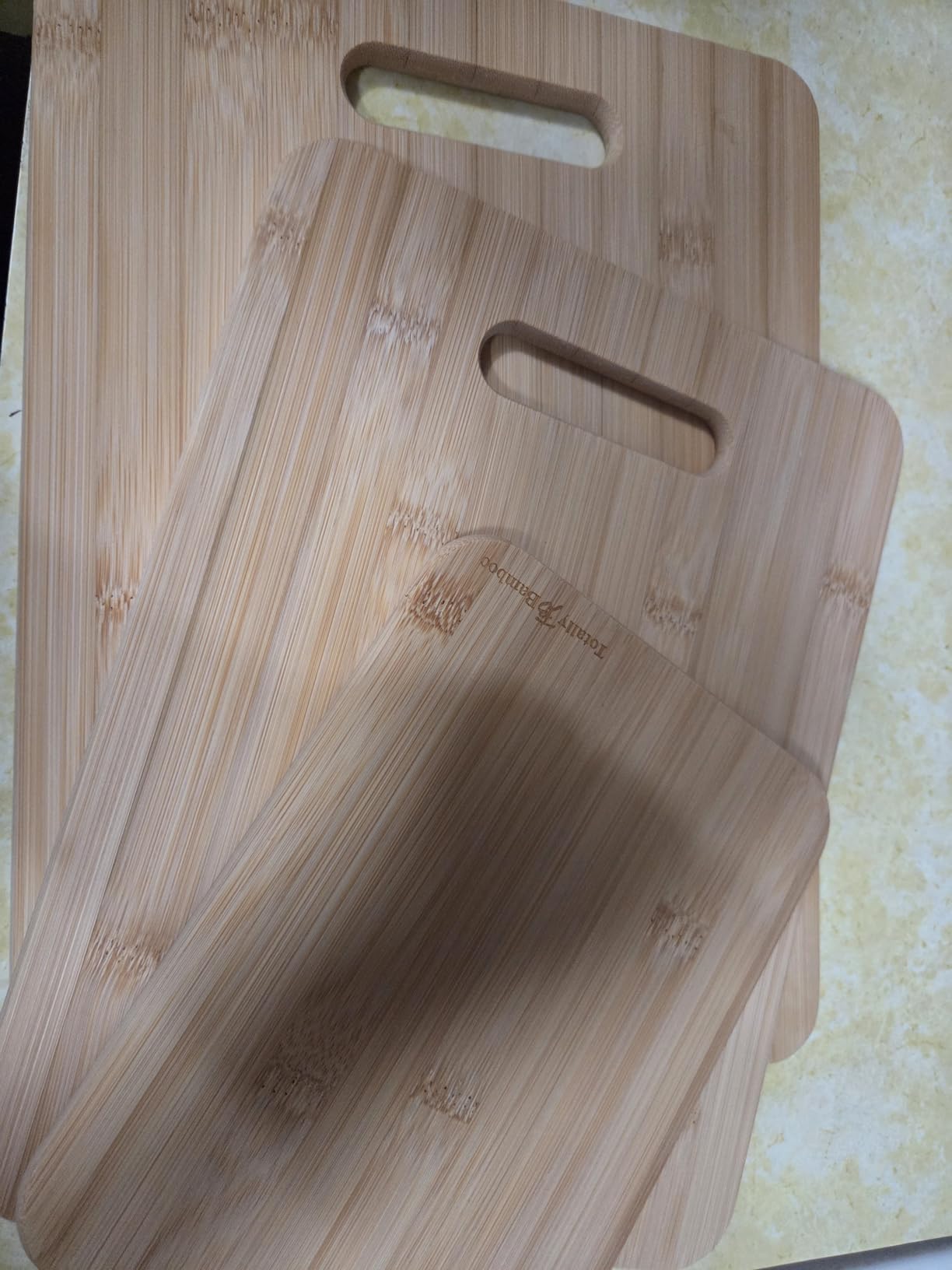Totally Bamboo 3-Piece Bamboo Cutting Board Set, Wood Cutting Boards for Kitchen, Reversible Chopping Boards in Small, Medium, and Large Sizes customer photo 2