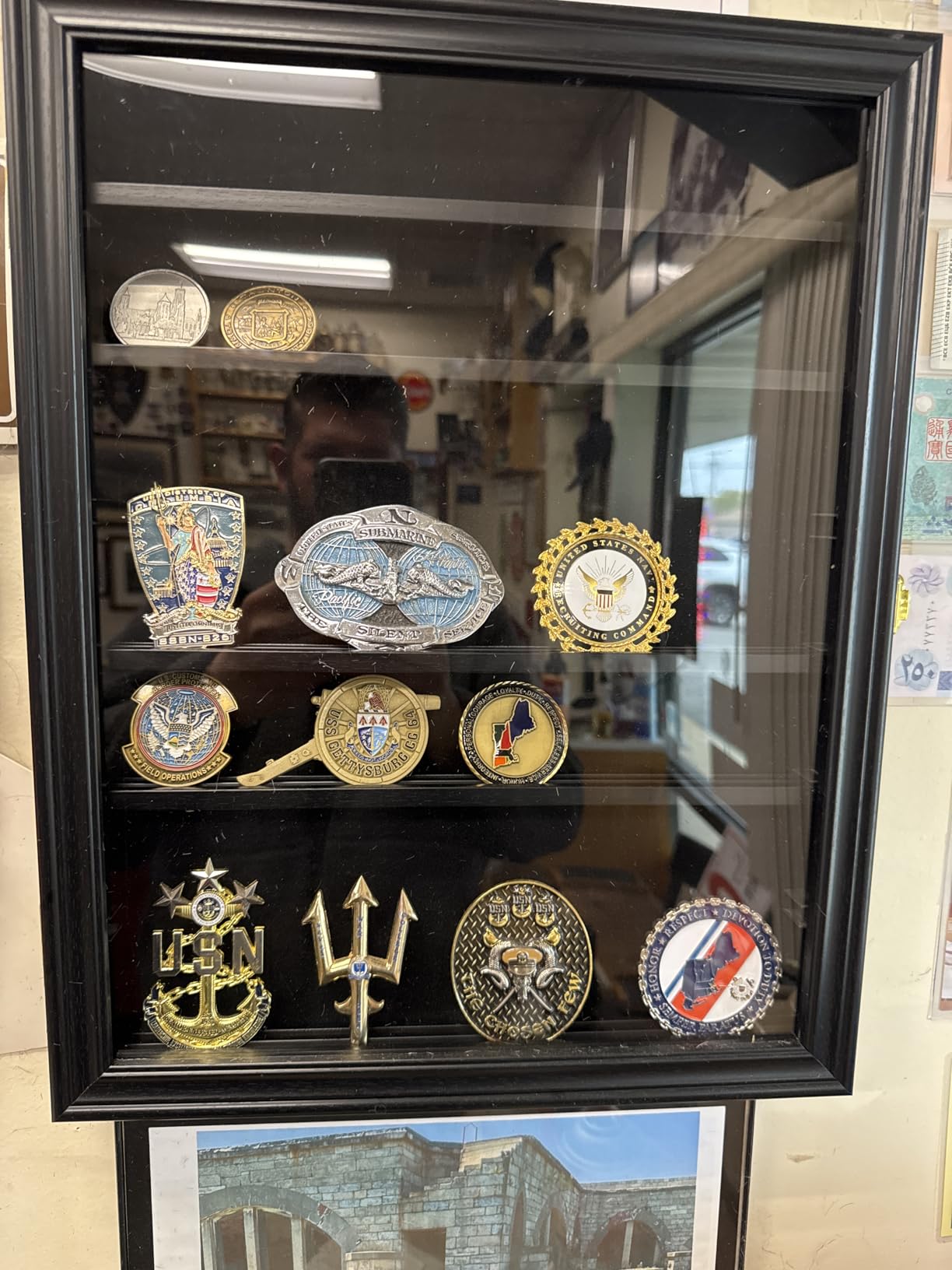 DisplayGifts Military Challenge Coin Display Case Poker Chip Display Stand Rack Black Finish 98% UV Protection customer photo 1