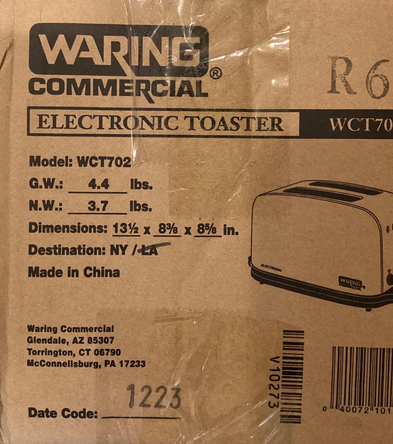Waring Commercial 2-Slot Toaster, Professional Light-Duty Pop-Up Bread Toaster with Defrost Function for Commercial Kitchens, 120V WCT702 customer photo 2