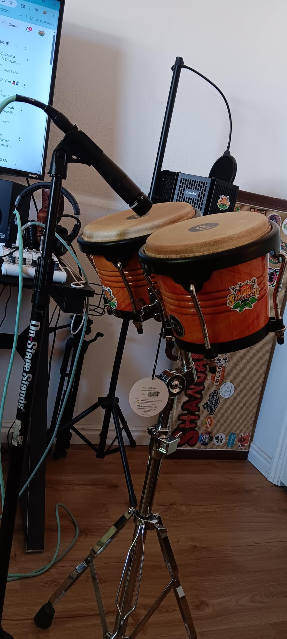 Meinl Percussion FWB190AF Free Ride Series Wood Bongos, Amber Flame Finish customer photo 1