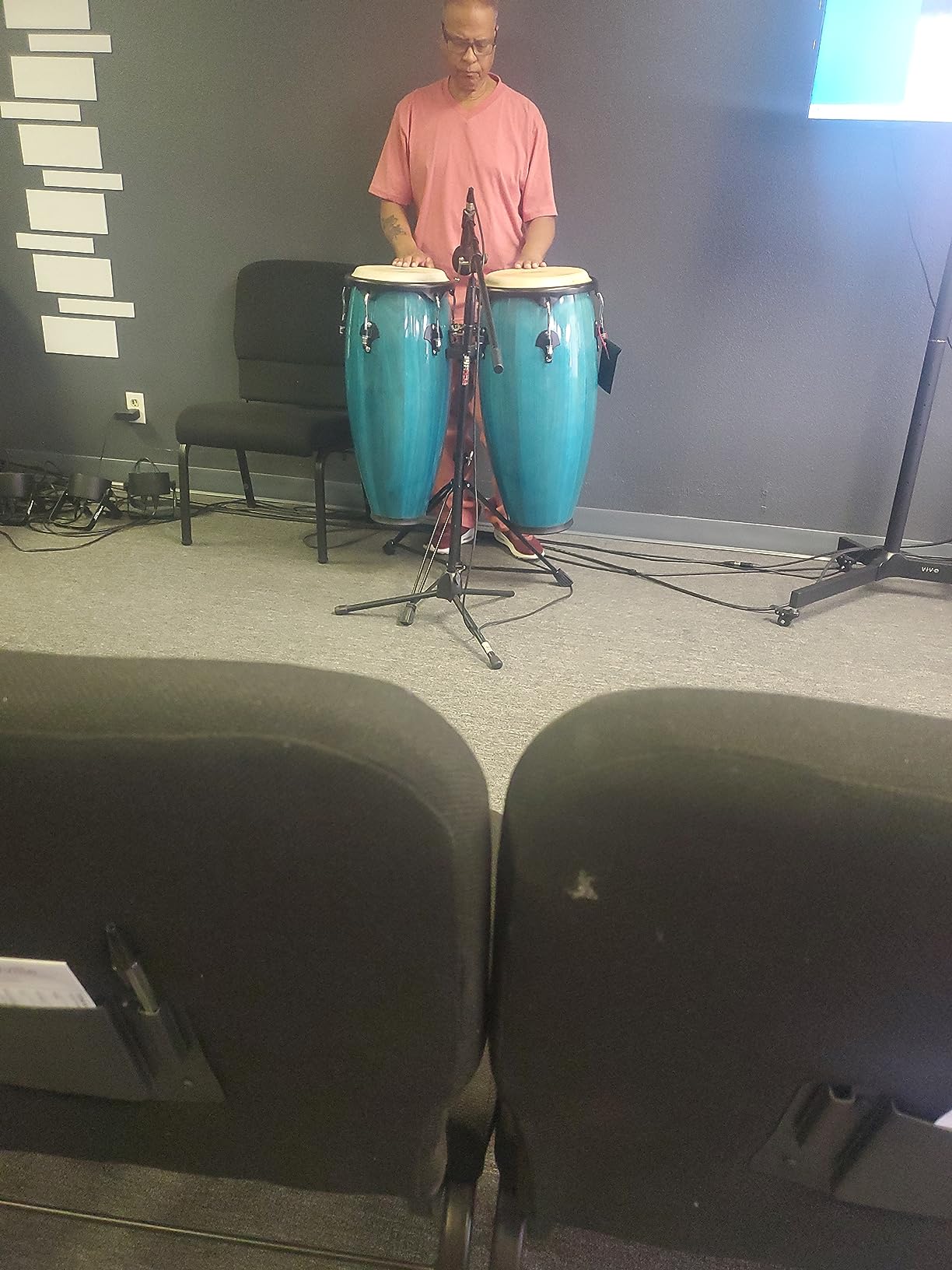 Toca 2300BB Synergy Series Conga Drum Set, Bahama Blue customer photo 2