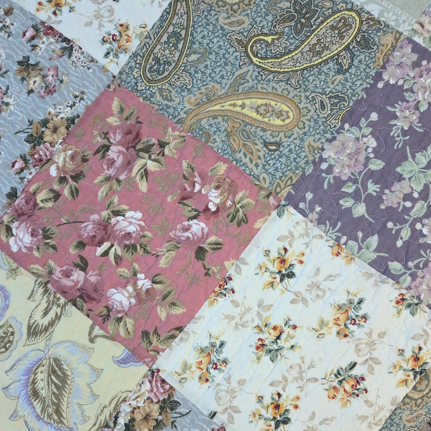 Greenland Home Blooming Prairie 100% Cotton Authentic Patchwork Reversible Quilt Set, 3-Piece Full/Queen customer photo 1