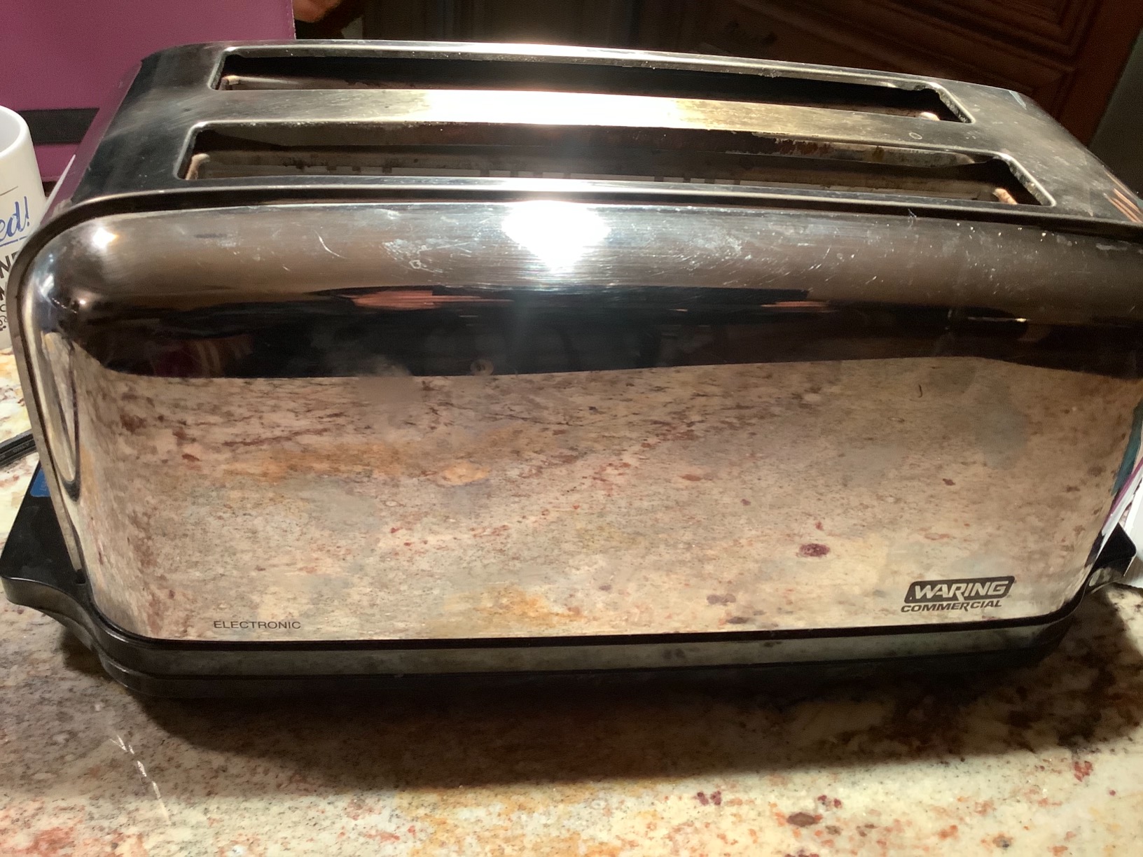 Waring Commercial 4-Slice 2-Slot Toaster, Professional Light-Duty Pop-Up Bread Toaster, Extra-Long Slots, with Defrost Function for Commercial Kitchens, 120V WCT704 customer photo 1