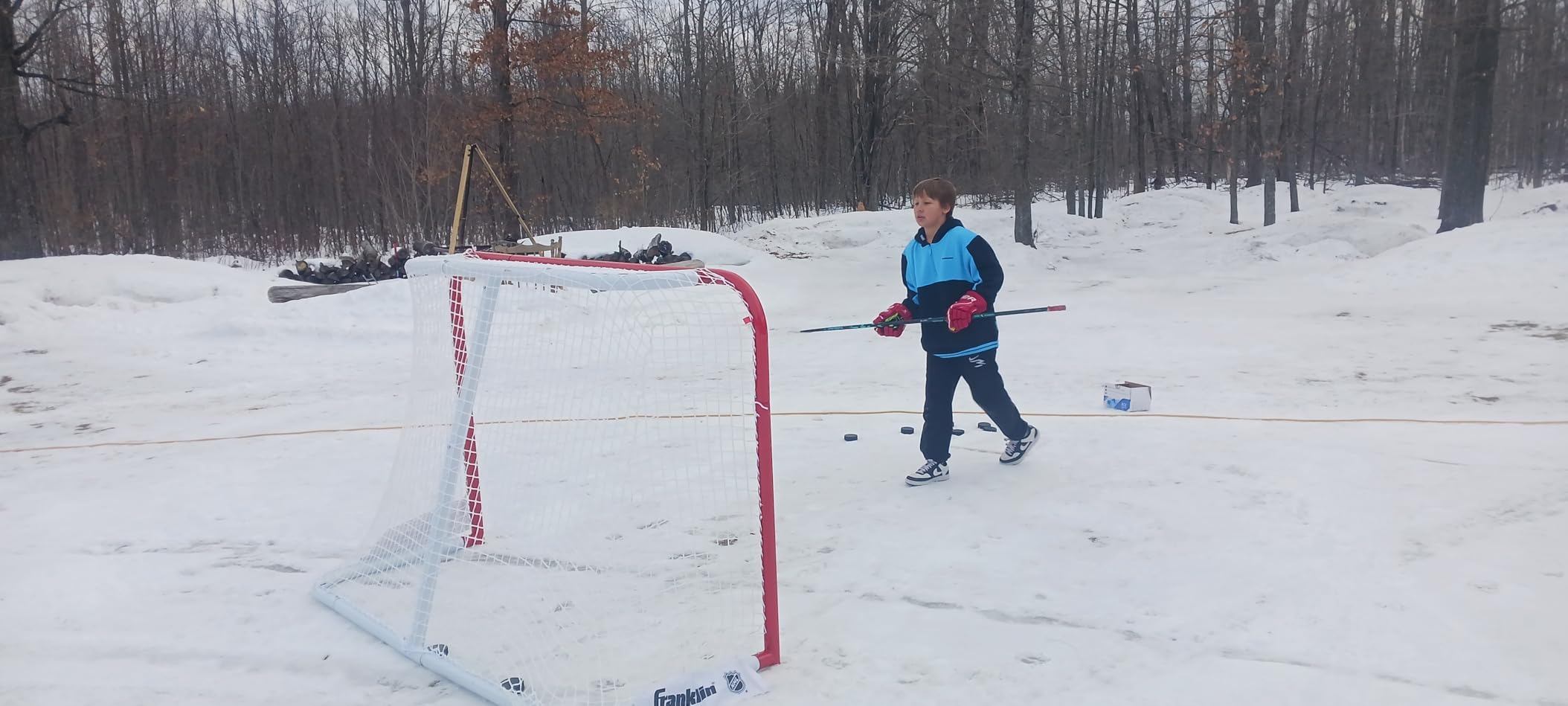 Franklin Sports NHL Street Hockey Goals - Outdoor Steel Street + Roller Hockey Nets - 72