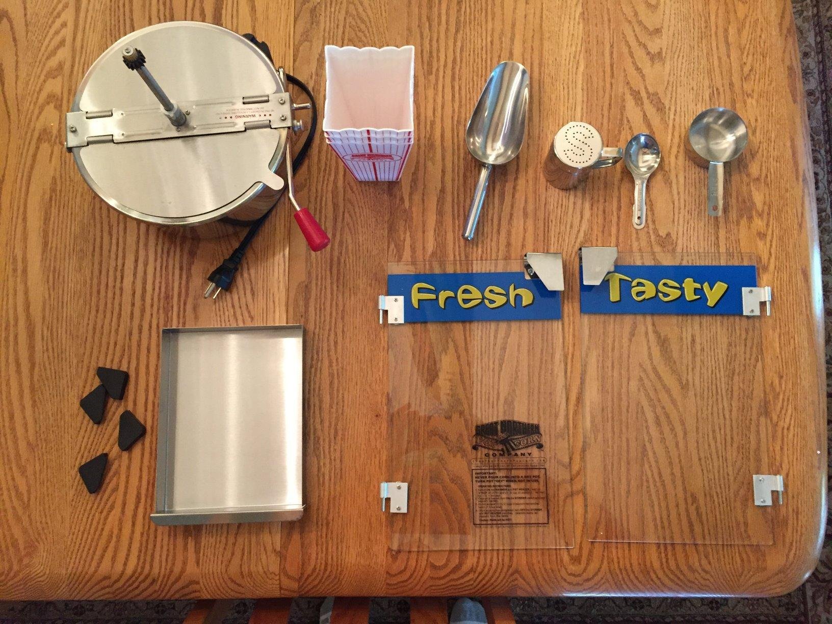 Top Star Popcorn Machine - 12oz Stainless-Steel Kettle, Reject Kernel Tray, Warming Light, and Accessories by Great Northern Popcorn (Red and Yellow) customer photo 1