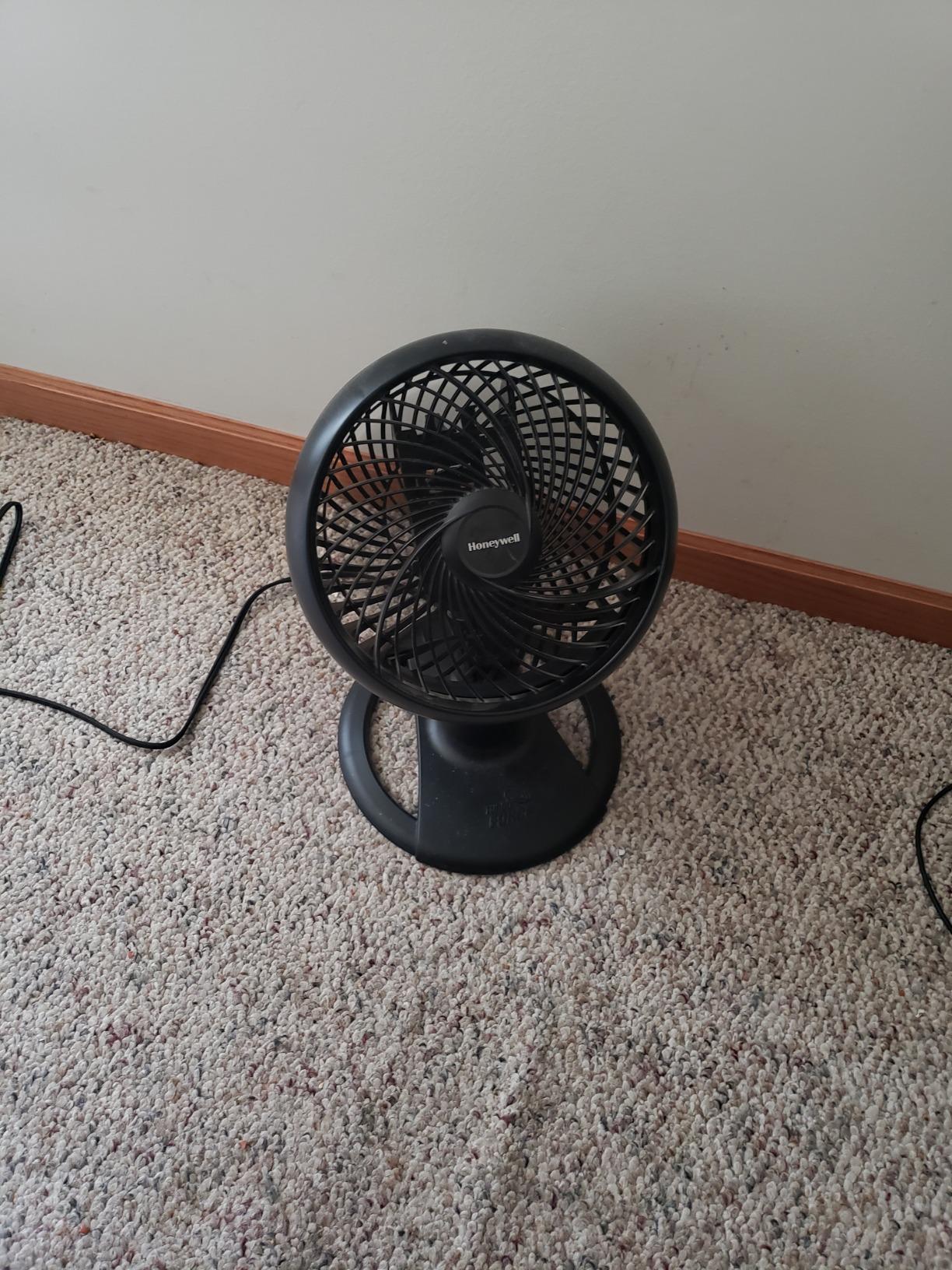 Honeywell Turbo Force Oscillating Table Fan with 3 Speeds, Air Circulator for Bedroom, Black, HT-906 customer photo 1