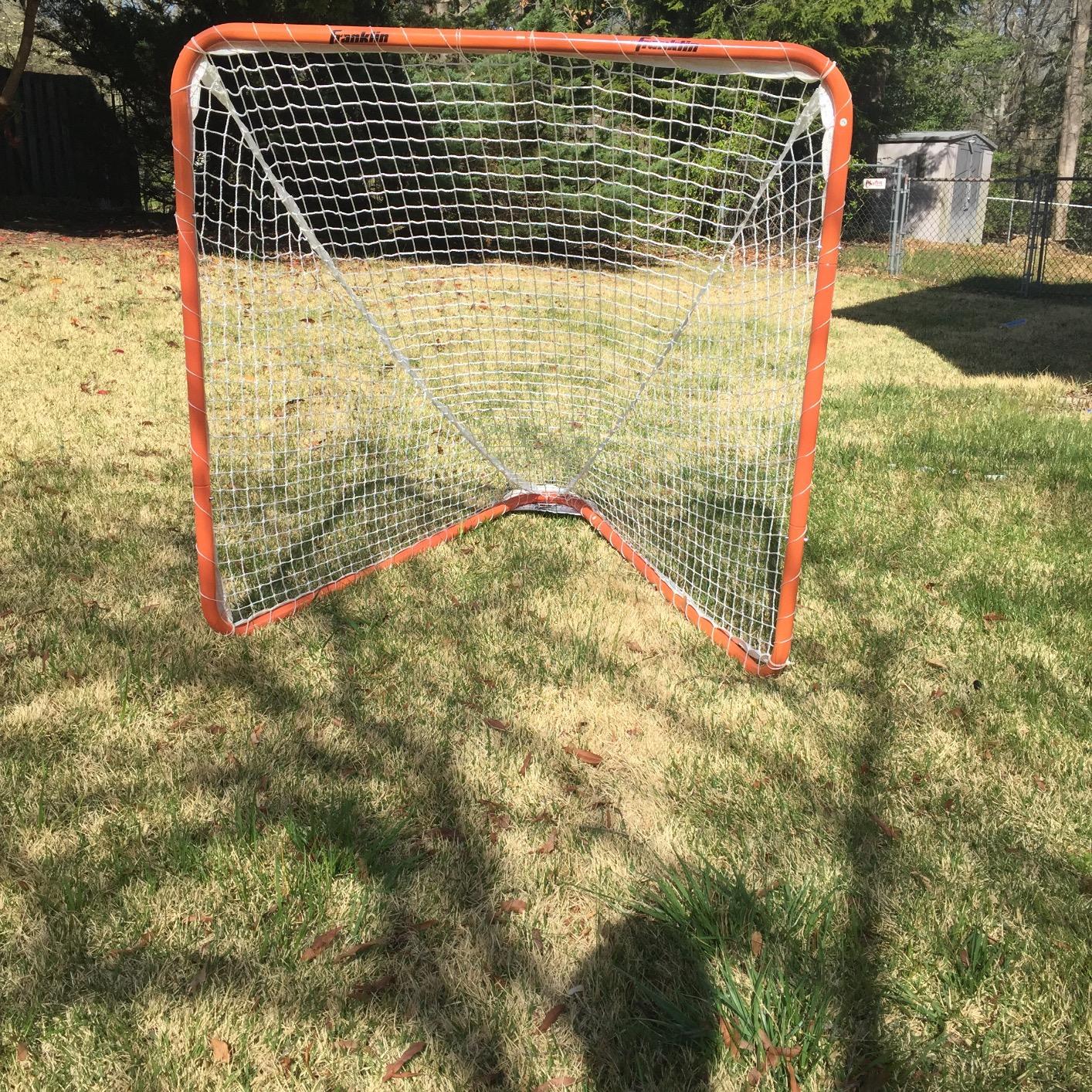 Franklin Sports Backyard Lacrosse Goal - Kids + Adult Lacrosse Training Net - Lacrosse Training Equipment - Perfect for Youth + Adult Training customer photo 1