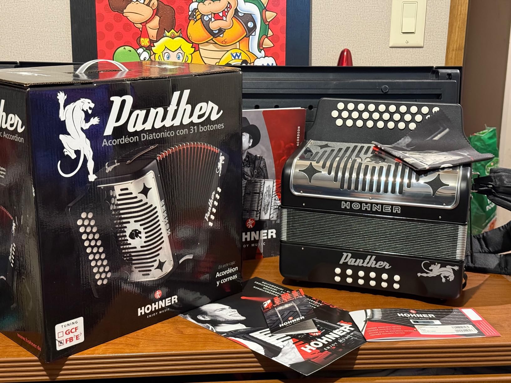 HOHNER Accordion 3100FB Panther 3-Row Diatonic F/Bb/Eb customer photo 1