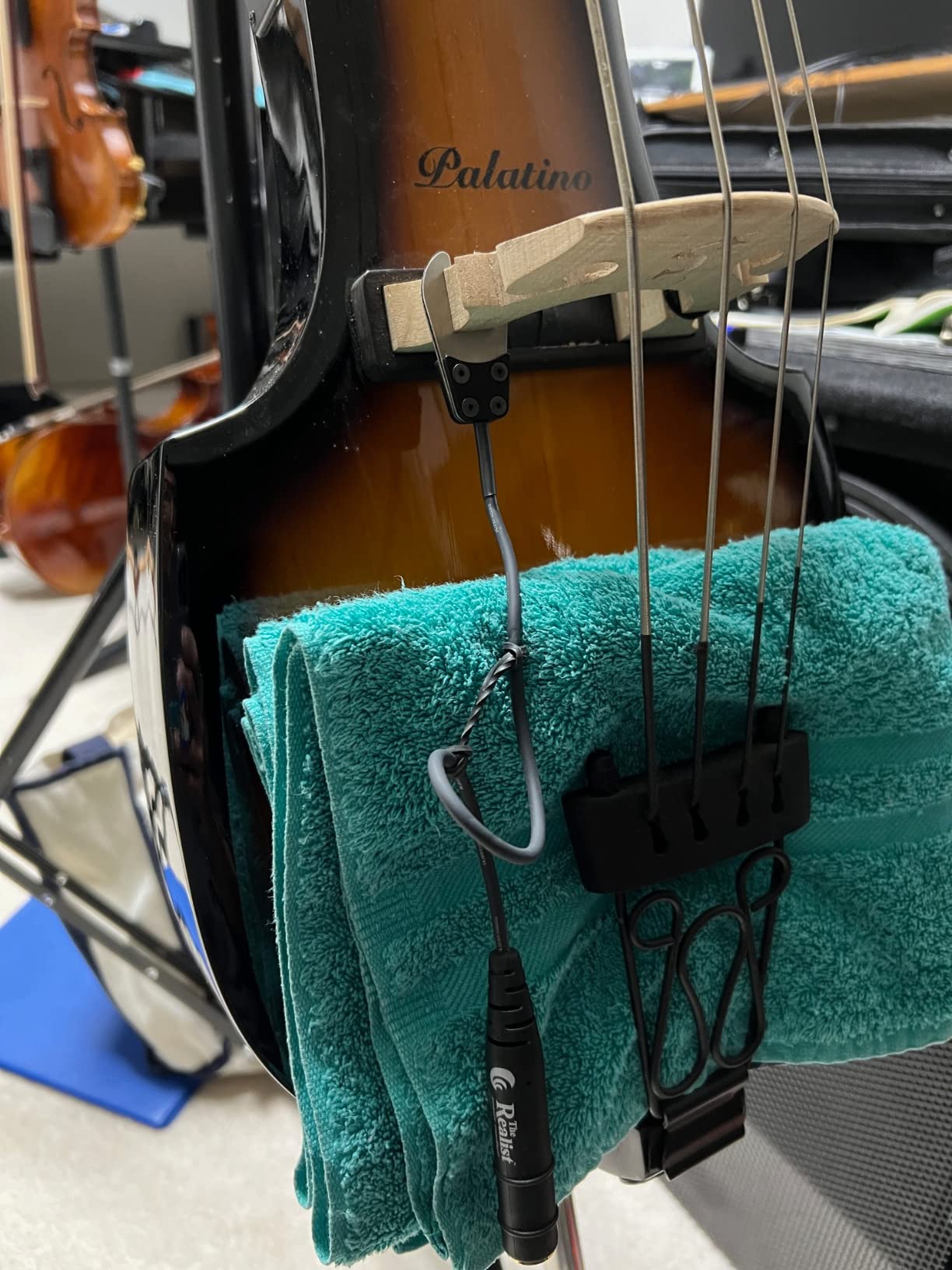 The Realist RLSTLL1 Lifeline Piezo Pickup for Double Bass - USA Made customer photo 1