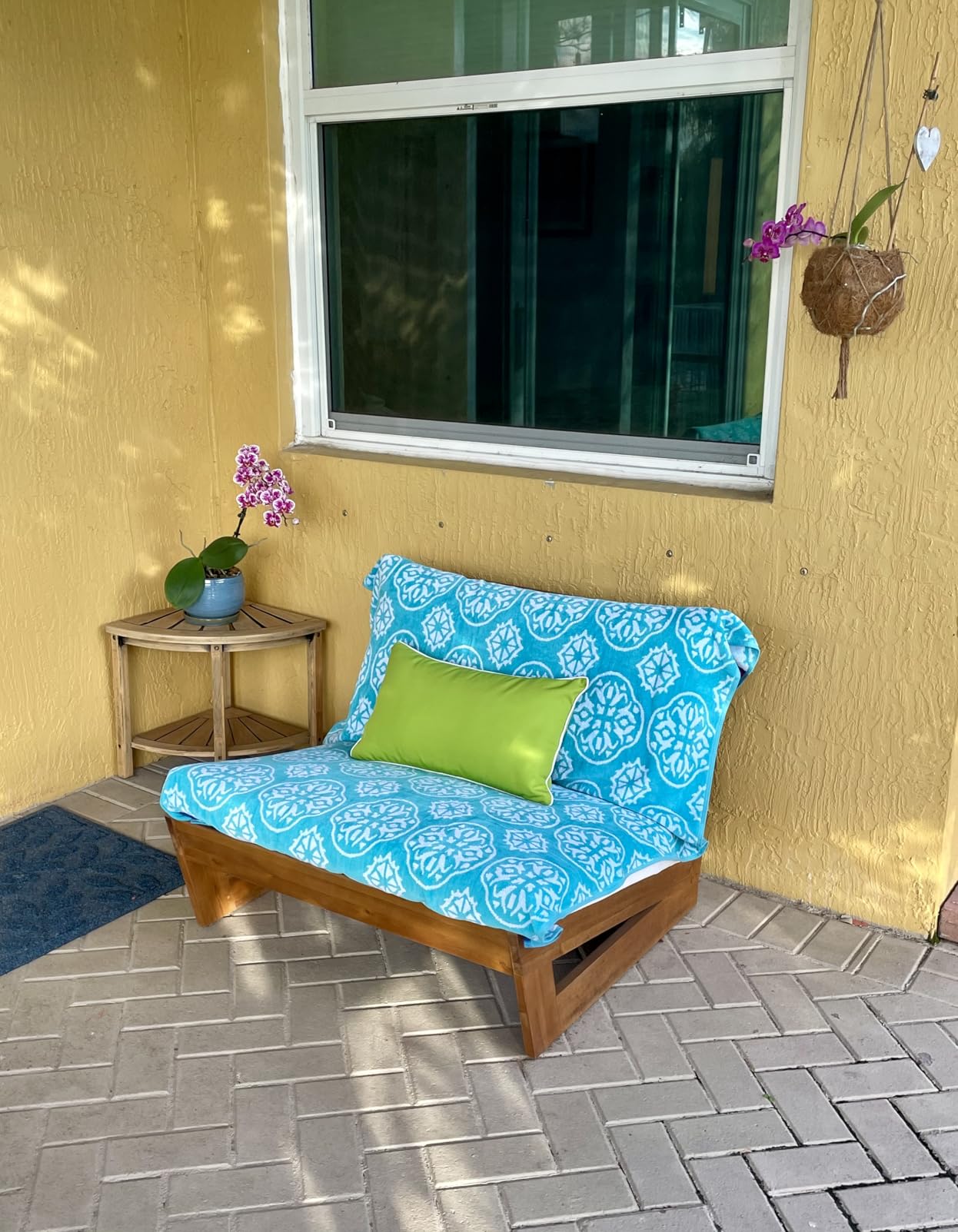 COTTON CRAFT Oversized XL Beach Towel 39 x 68-2 Pack - 100% Cotton Velour - 450 GSM - Blue Tiles customer photo 1