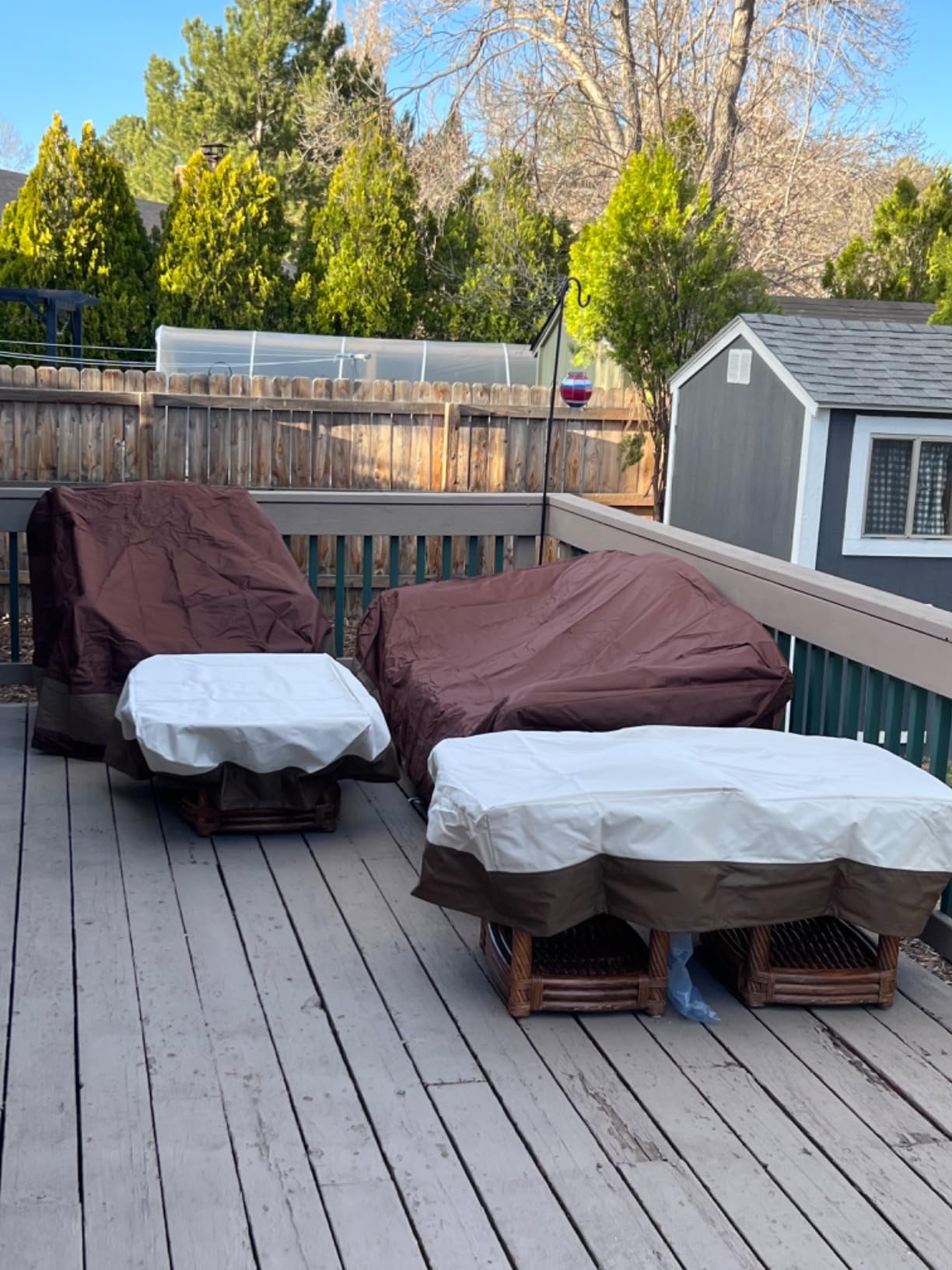 Amazon Basics Patio Furniture Cover - Waterproof, Anti-UV, Wind Resistant, X-Large, 130