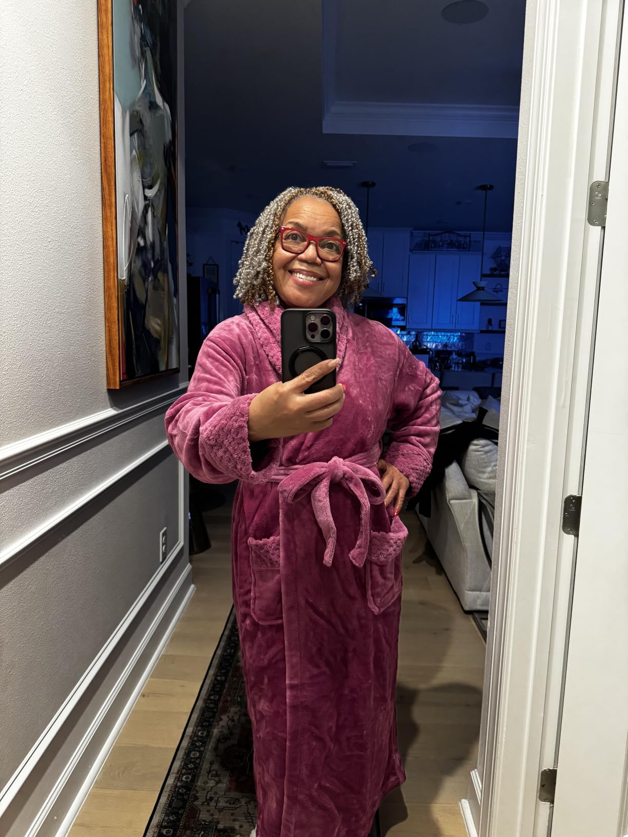Richie House Women's Plush Soft Warm Fleece Bathrobe Robe RH1591 customer photo 2
