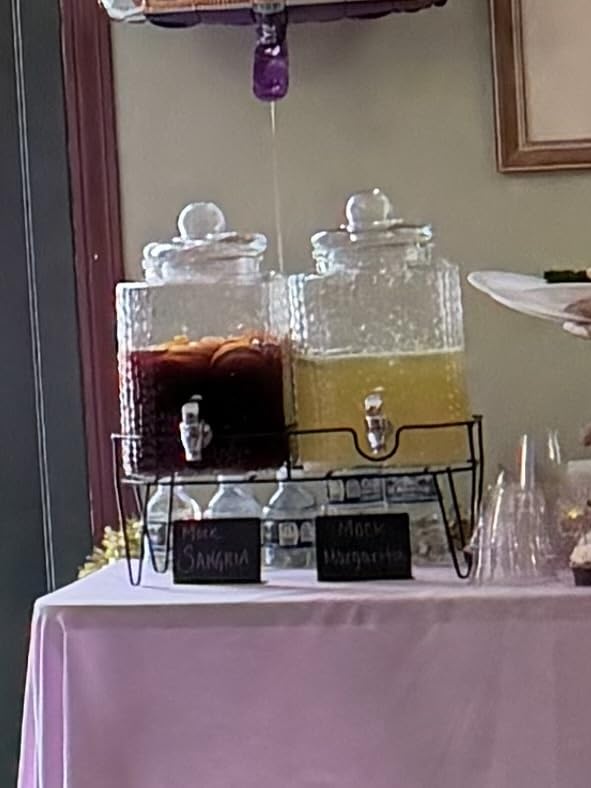 Style Setter Premium Glass Drink Dispensers with Metal Stand for Parties - 1.5 Gal, Set of 2 customer photo 2