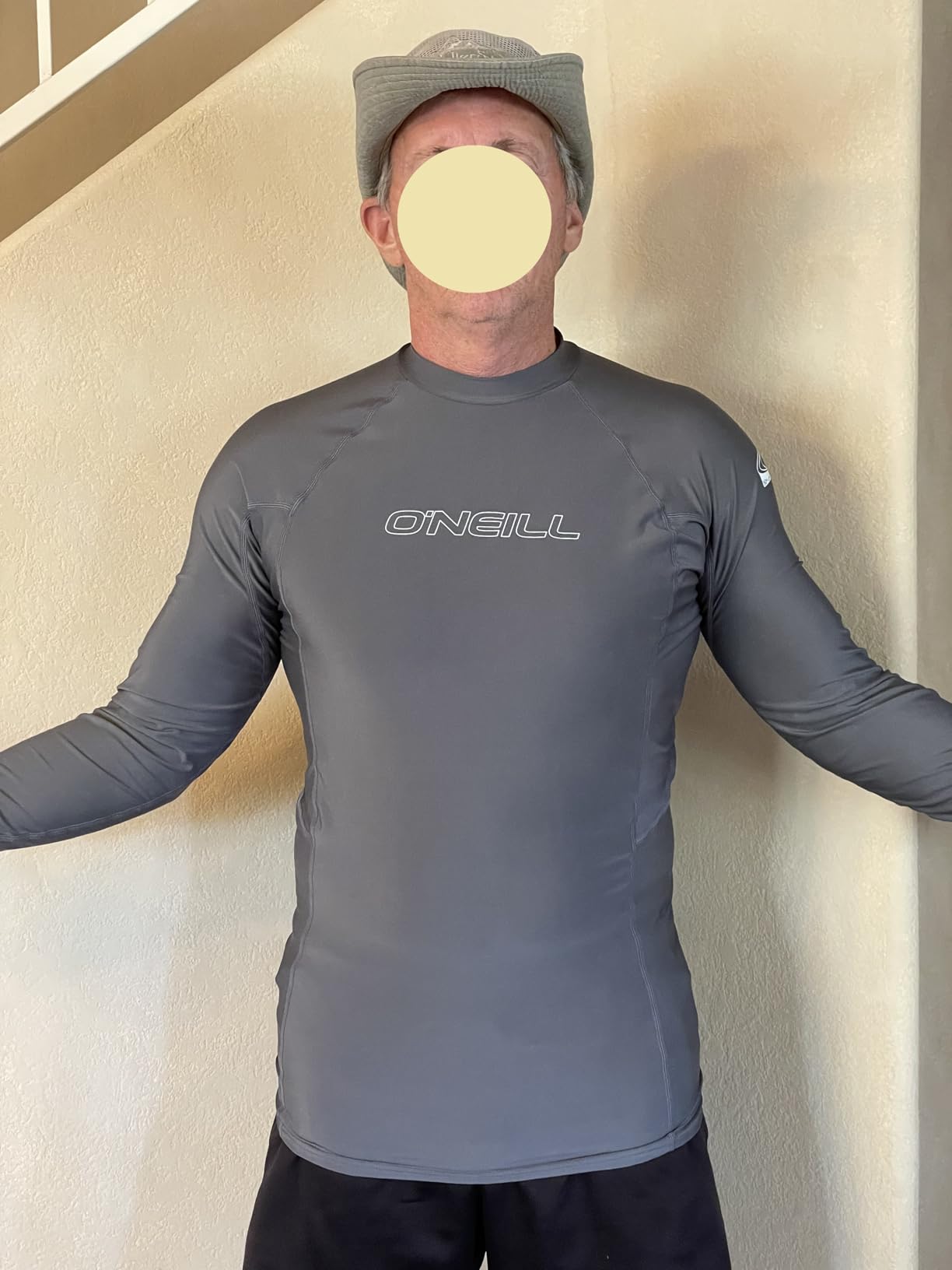 O'Neill Men's Basic Skins Long Sleeve Rashguard, UPF 50+ Sun and Rash Protection for Surfing and All Outdoor Activities customer photo 2