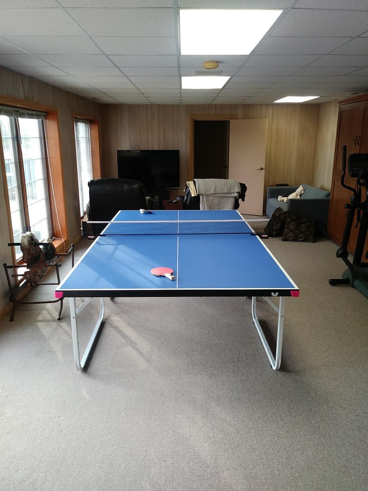 Butterfly Compact 19 Ping Pong Table - Foldable Table Tennis Table with Wheels - Regulation Size - Ships Assembled customer photo 1