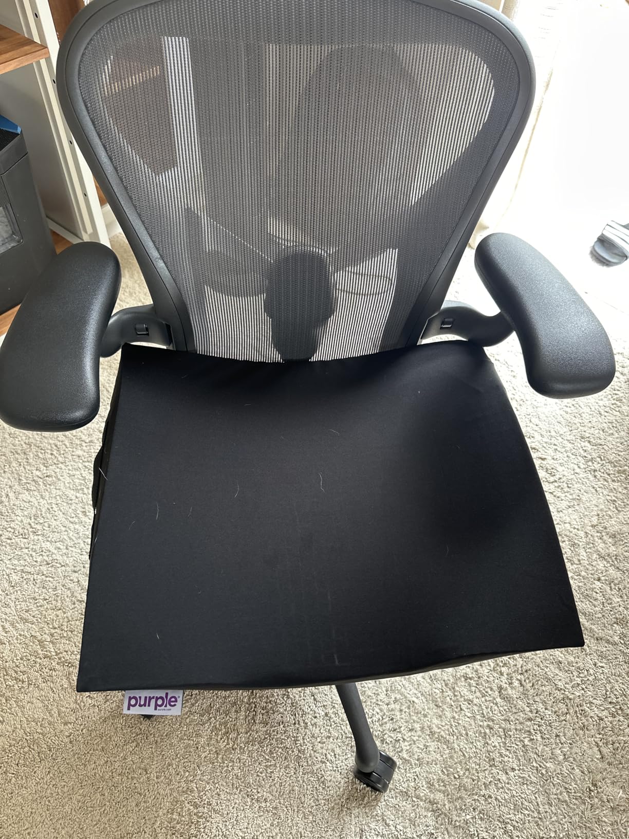 Purple Royal Seat Cushion - Seat Cushion for The Car Or Office Chair - Temperature Neutral Grid customer photo 1