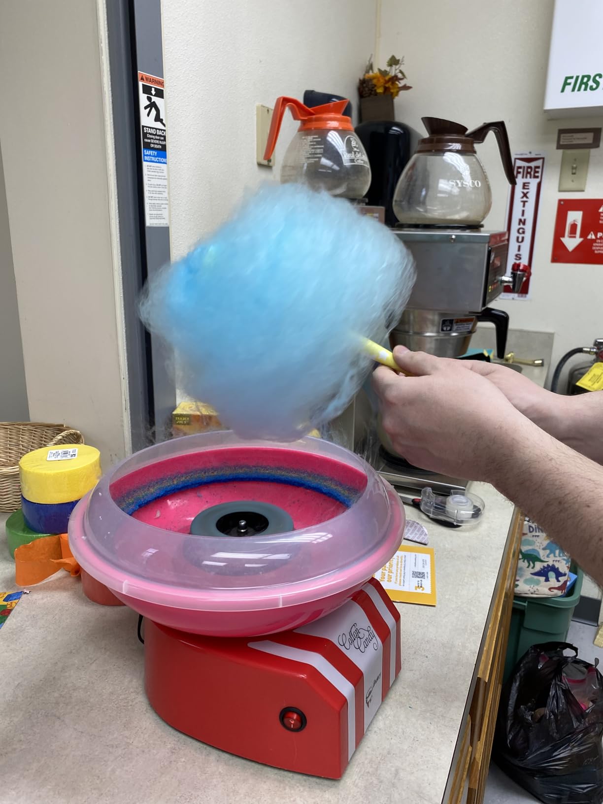 The Candery Cotton Candy Machine - Bright, Colorful Style- Makes Hard and Sugar Free Candy, Sugar Floss, Homemade Sweets for Birthday Parties - Includes 10 Cones & Scooper customer photo 2