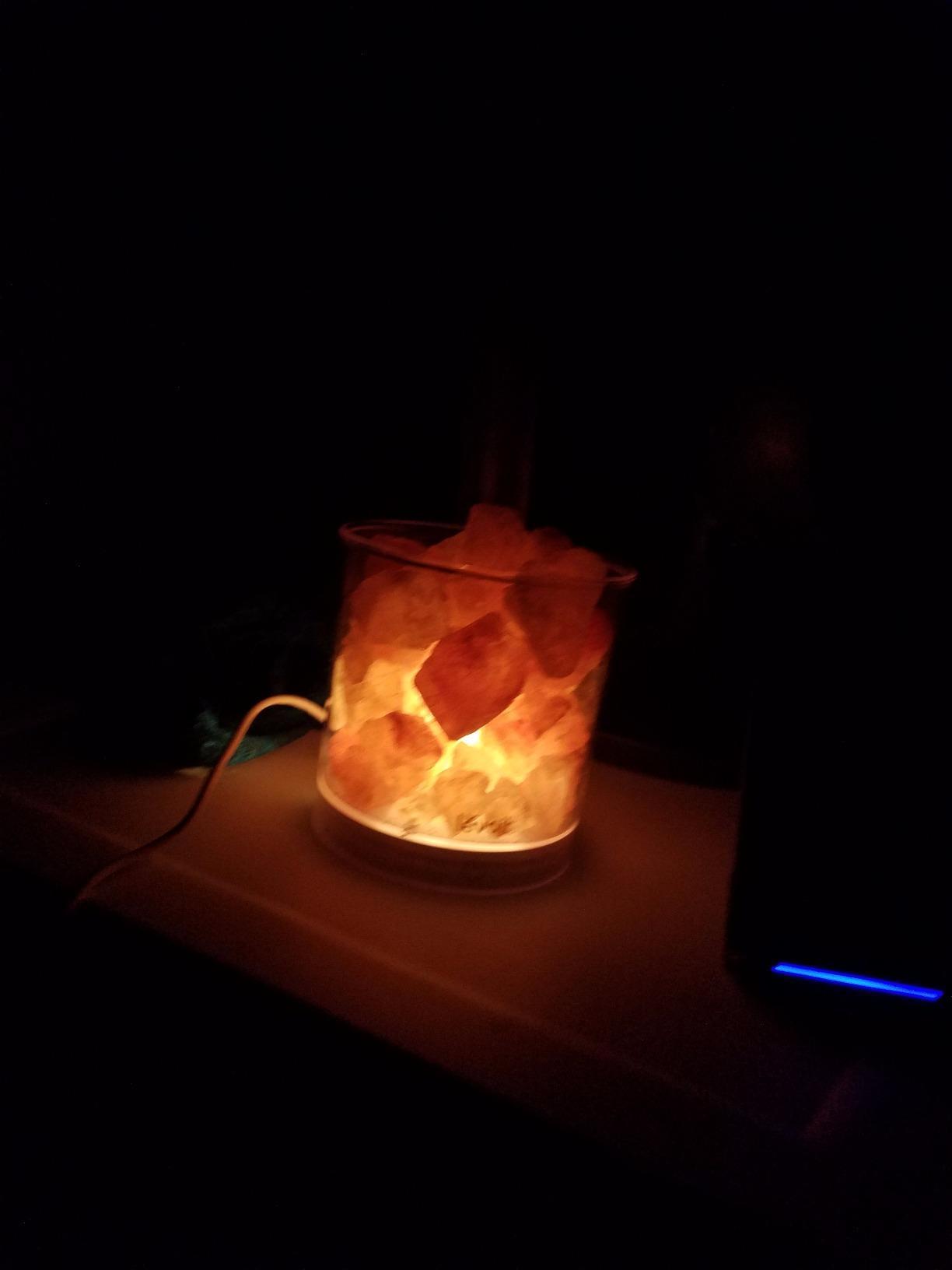LEVOIT Himalayan Salt Lamp Crystal Rock, Pink Crystal Salt Rock Lamp, Night Light, (ETL Certified) Dimmable Touch Switch, Cora customer photo 1