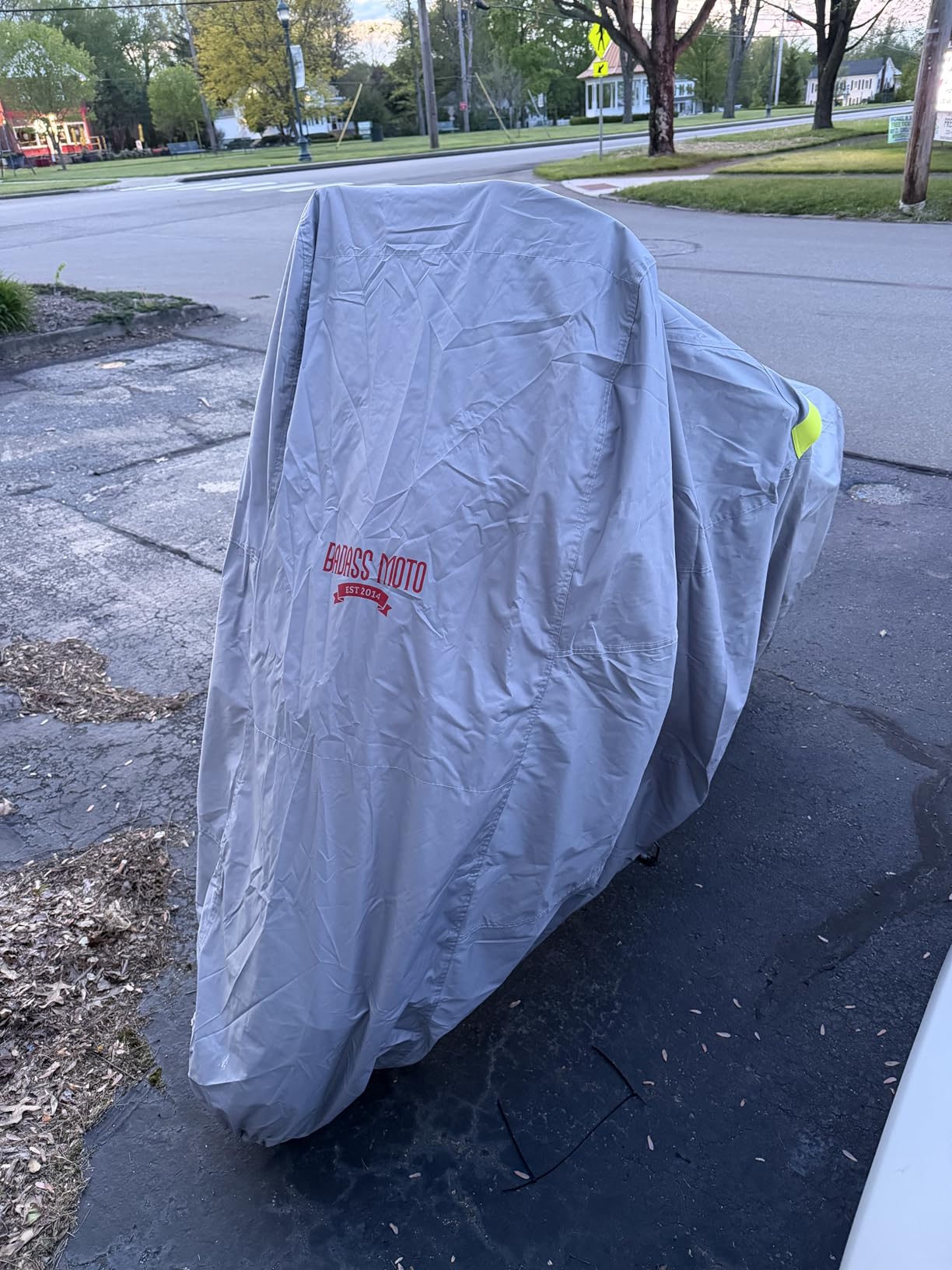 Badass Moto Heavy Duty Motorcycle Cover Waterproof Outdoor Durable All Season Wx Fits Harley Davidson CVO, Road King, K 1600, R 18, Gold Wing, Indian Chieftain, Challenger, Roadmaster, Touring Bike XL customer photo 2