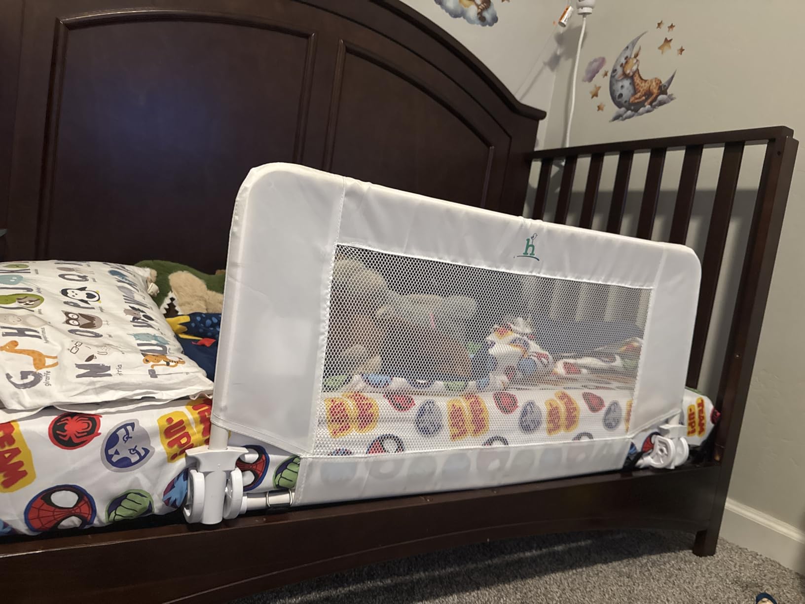Hiccapop Convertible Crib Bed Rail for Toddlers, Crib Rail Guard with Reinforced Anchor Safety customer photo 1