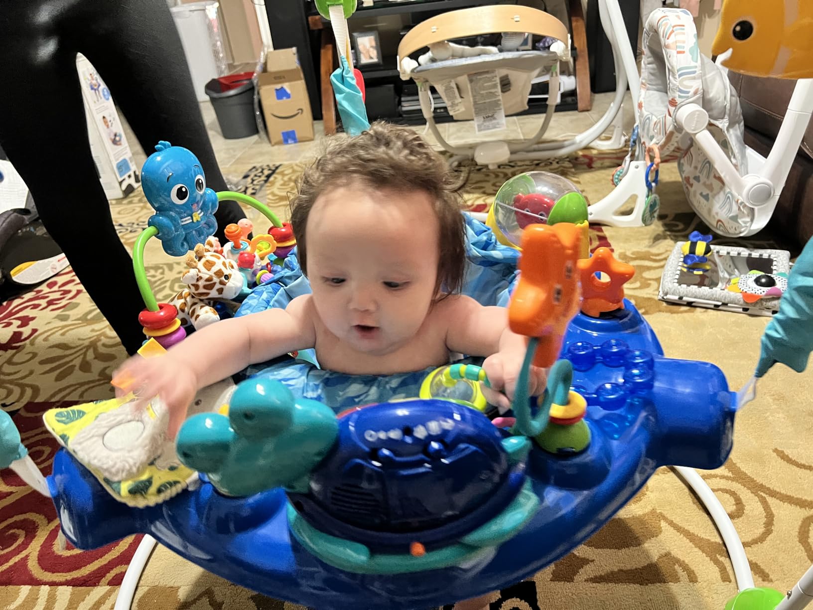 Baby Einstein Neighborhood Symphony Activity Baby Jumper Activity Center, Infant Entertainer with Lights and Melodies, Age 6 Months +, Max Weight 25 lbs., Unisex customer photo 1